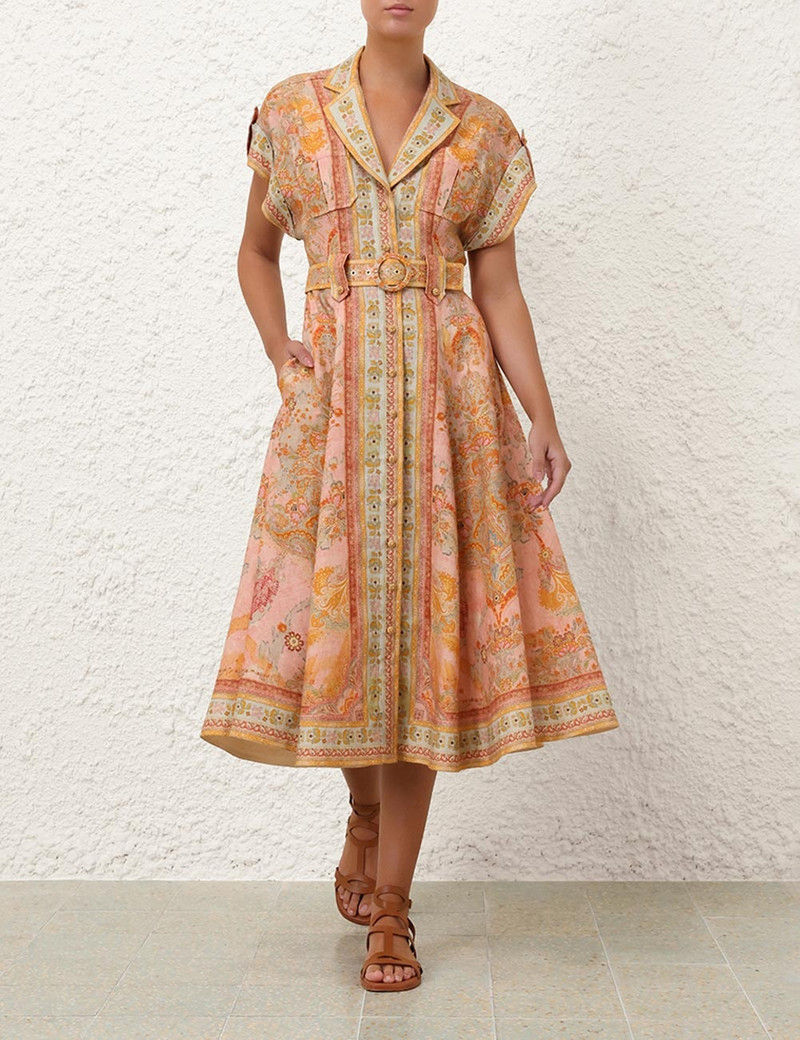 Zimmermann ACACIA MIDI SHIRT DRESS outlook