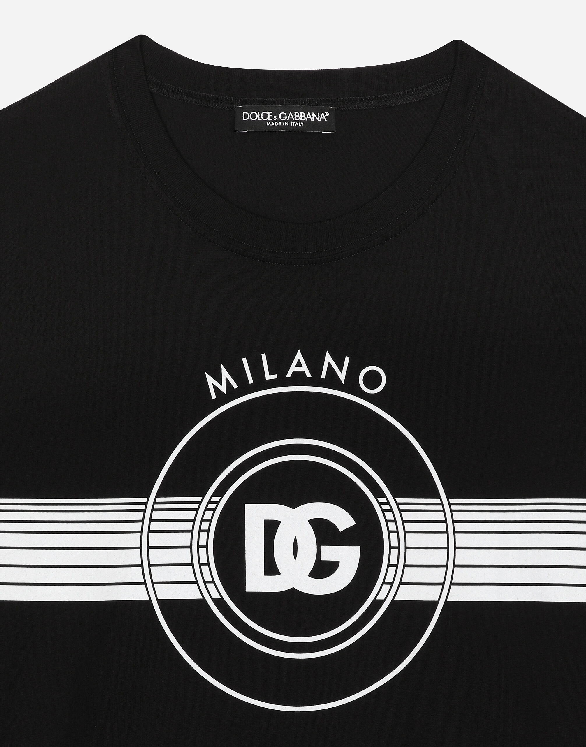 Short-sleeved cotton T-shirt with DG print - 3