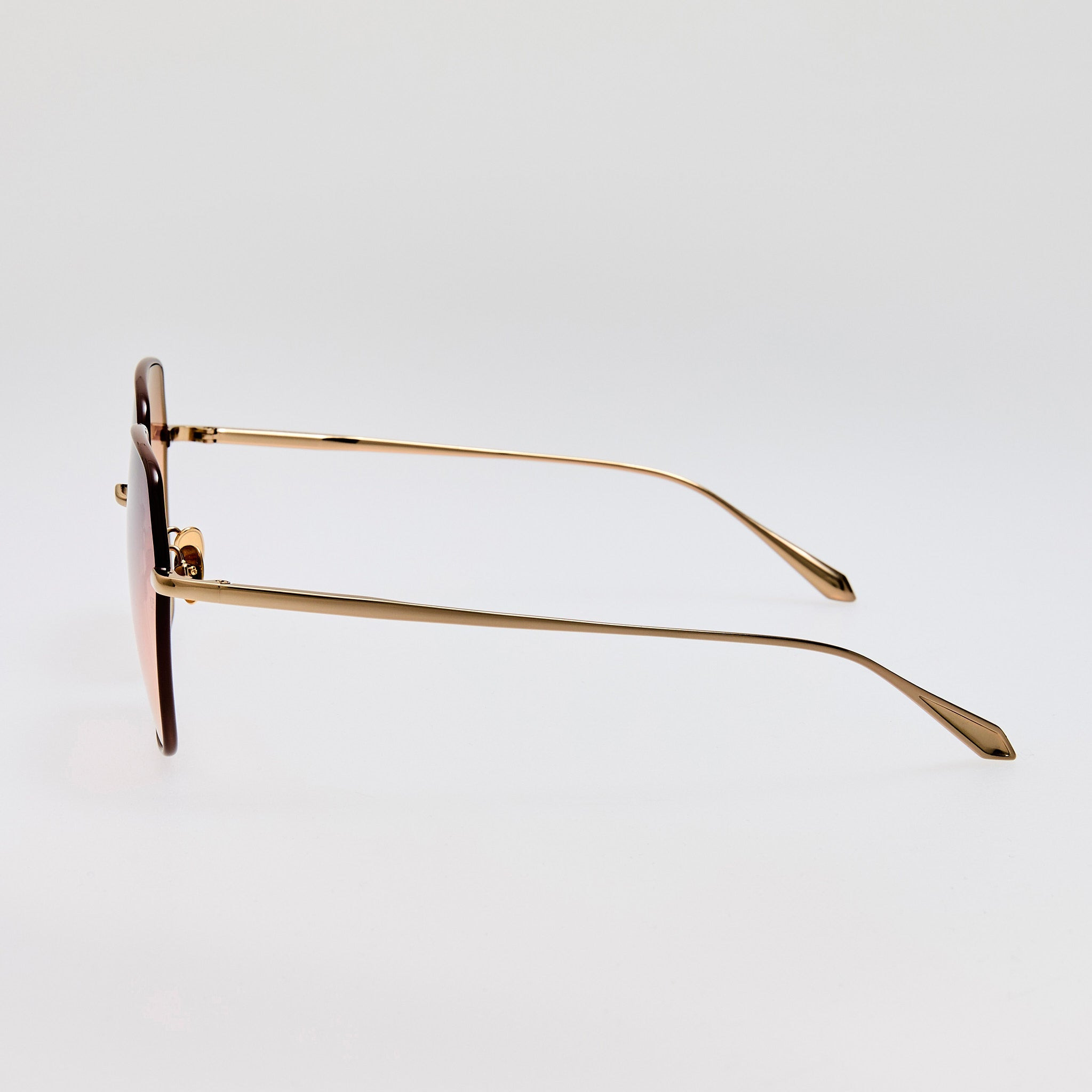 Darcie Sunglasses in Brown and Gold - 5