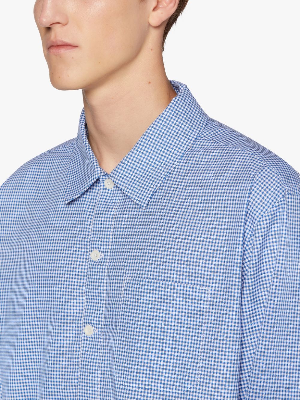 MILITARY BLUE COTTON SHIRT | GSM-201 - 5