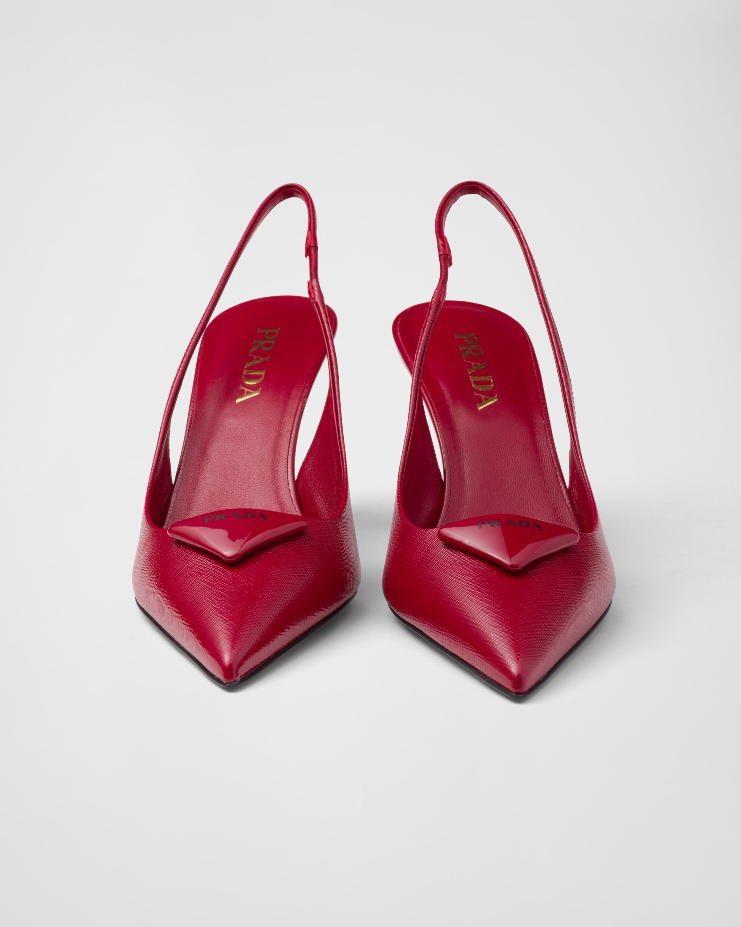 Prada Saffiano patent leather slingback pumps | REVERSIBLE