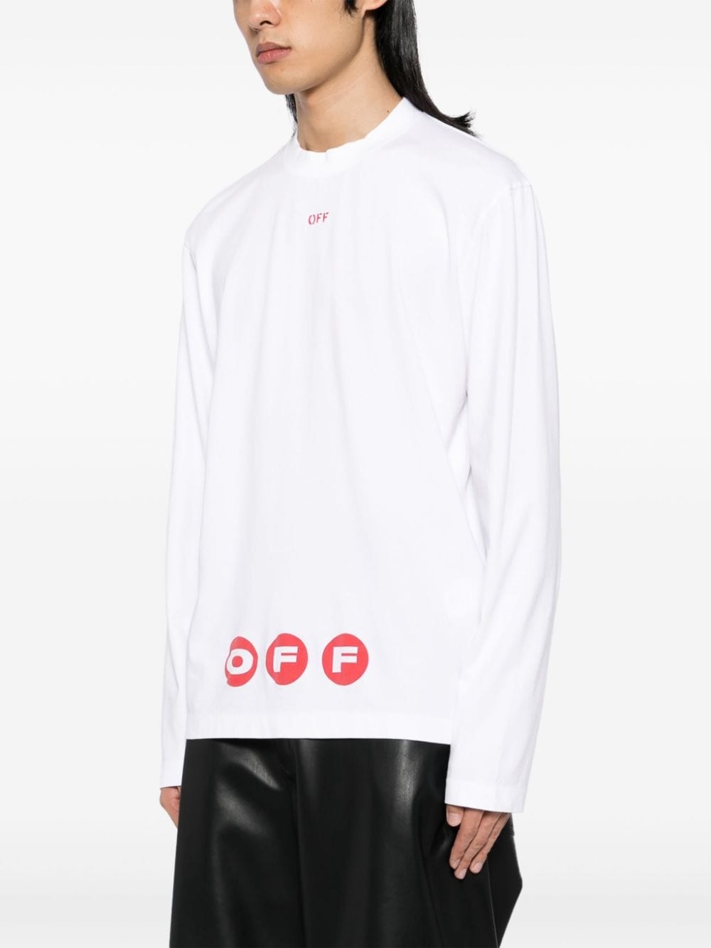 logo-print long-sleeved T-shirt - 3