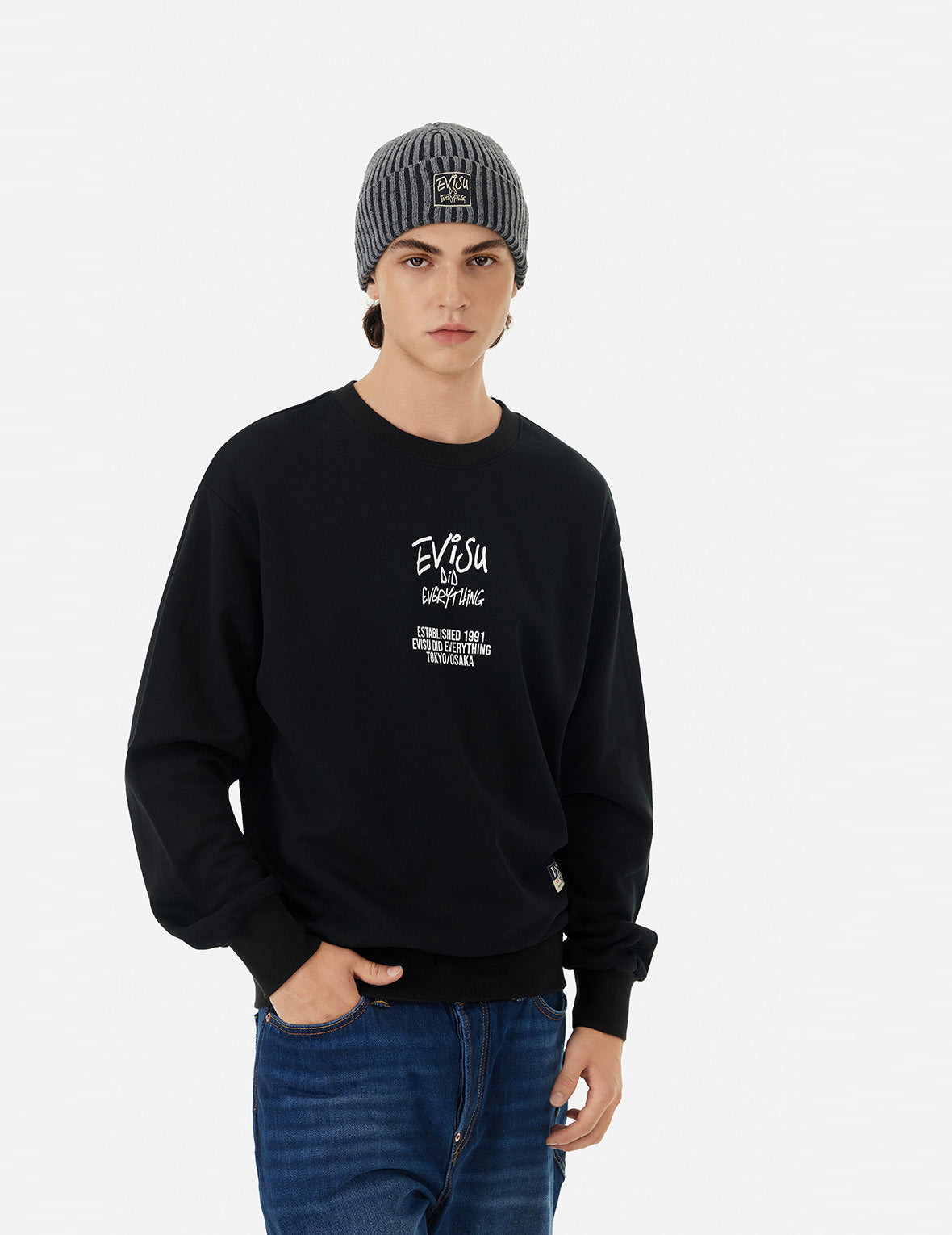 SLOGAN AND PHOTO PRINT RELAX FIT SWEATSHIRT - 6
