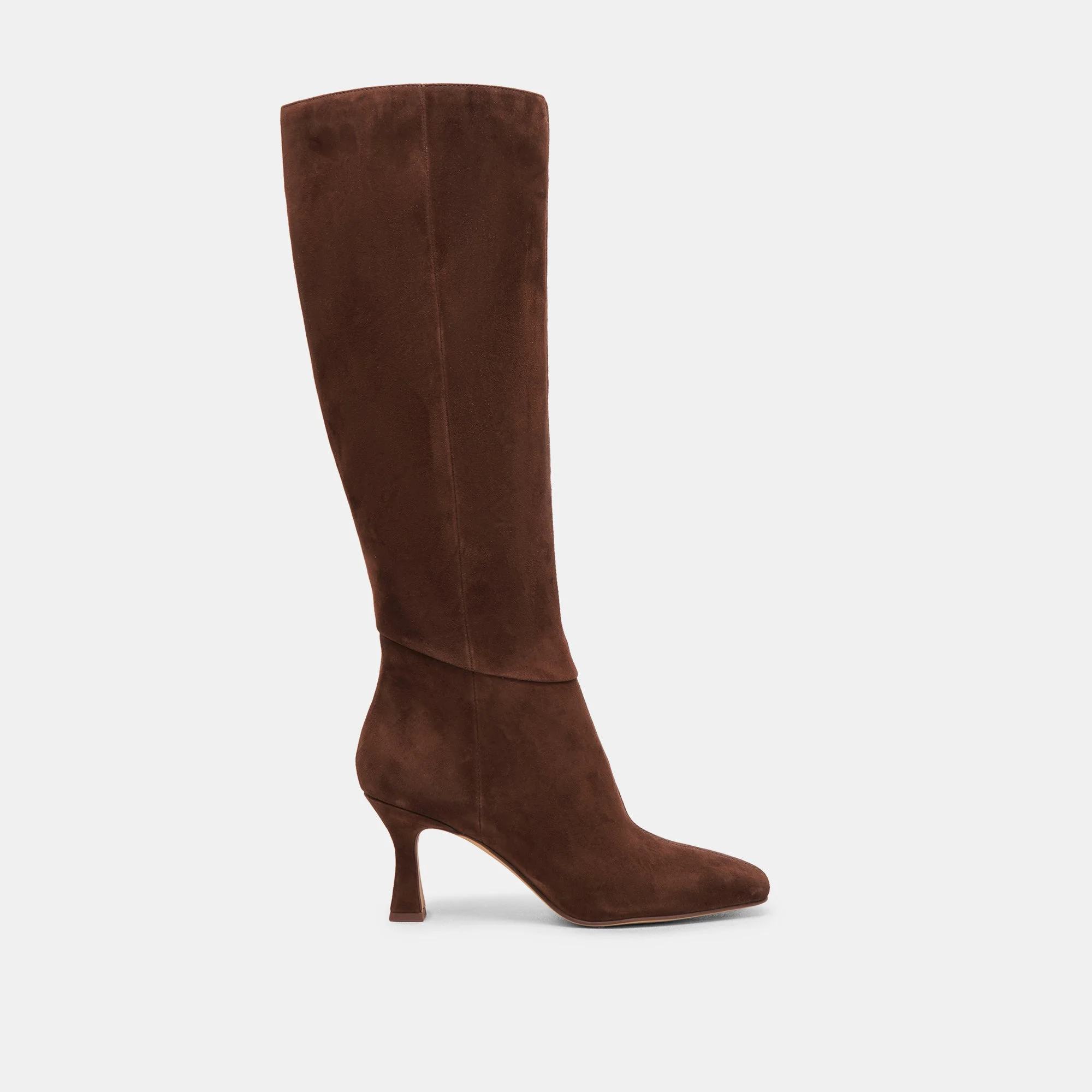 GYRA WIDE CALF BOOTS DK BROWN SUEDE - 1