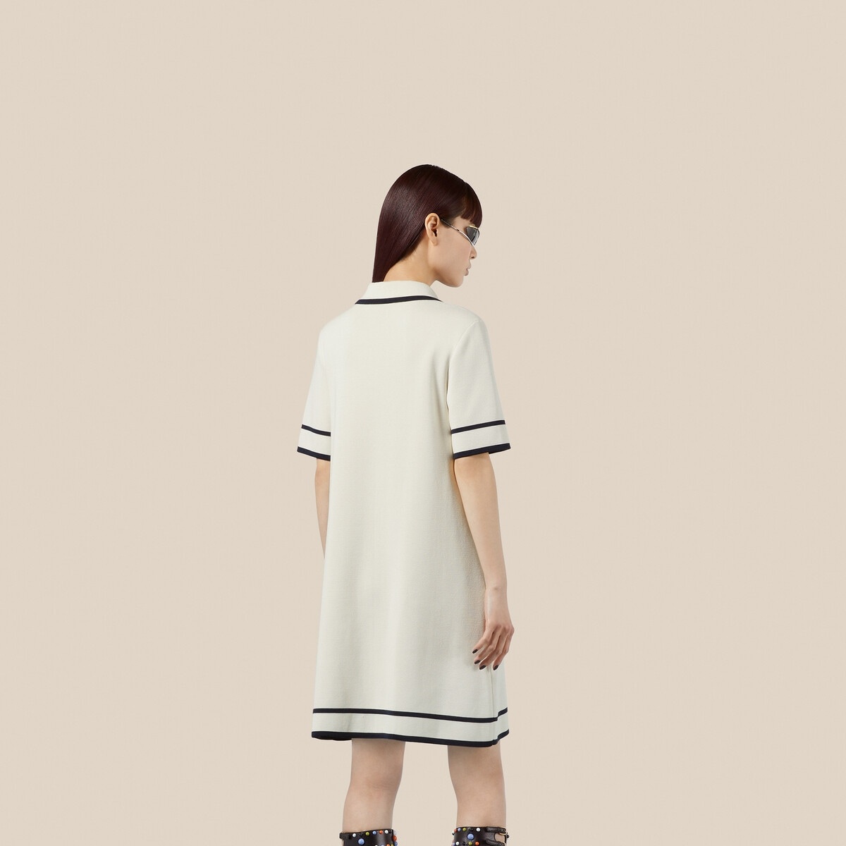 Fine cotton silk dress with embroidery - 6