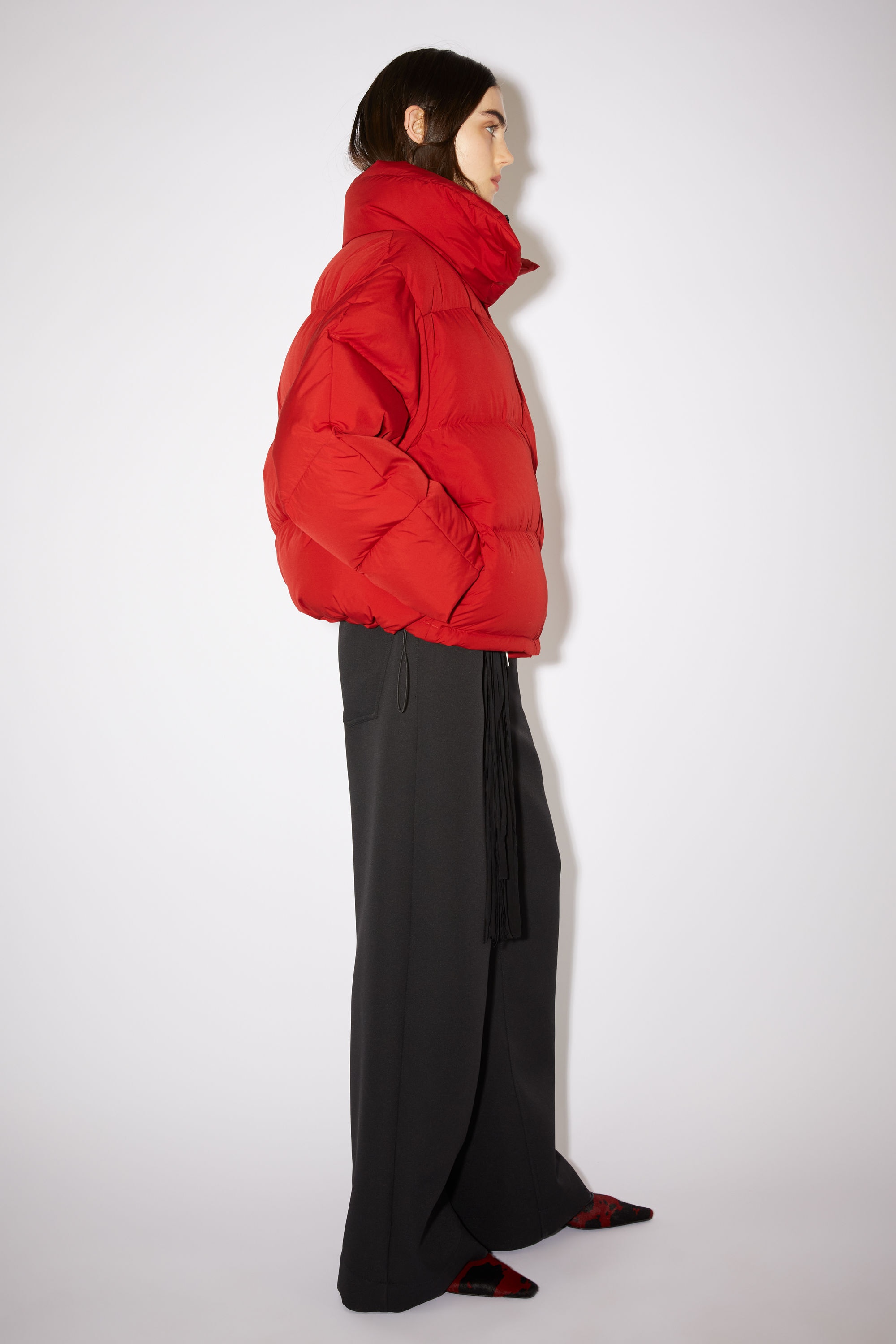 Down puffer jacket - Cherry red - 4