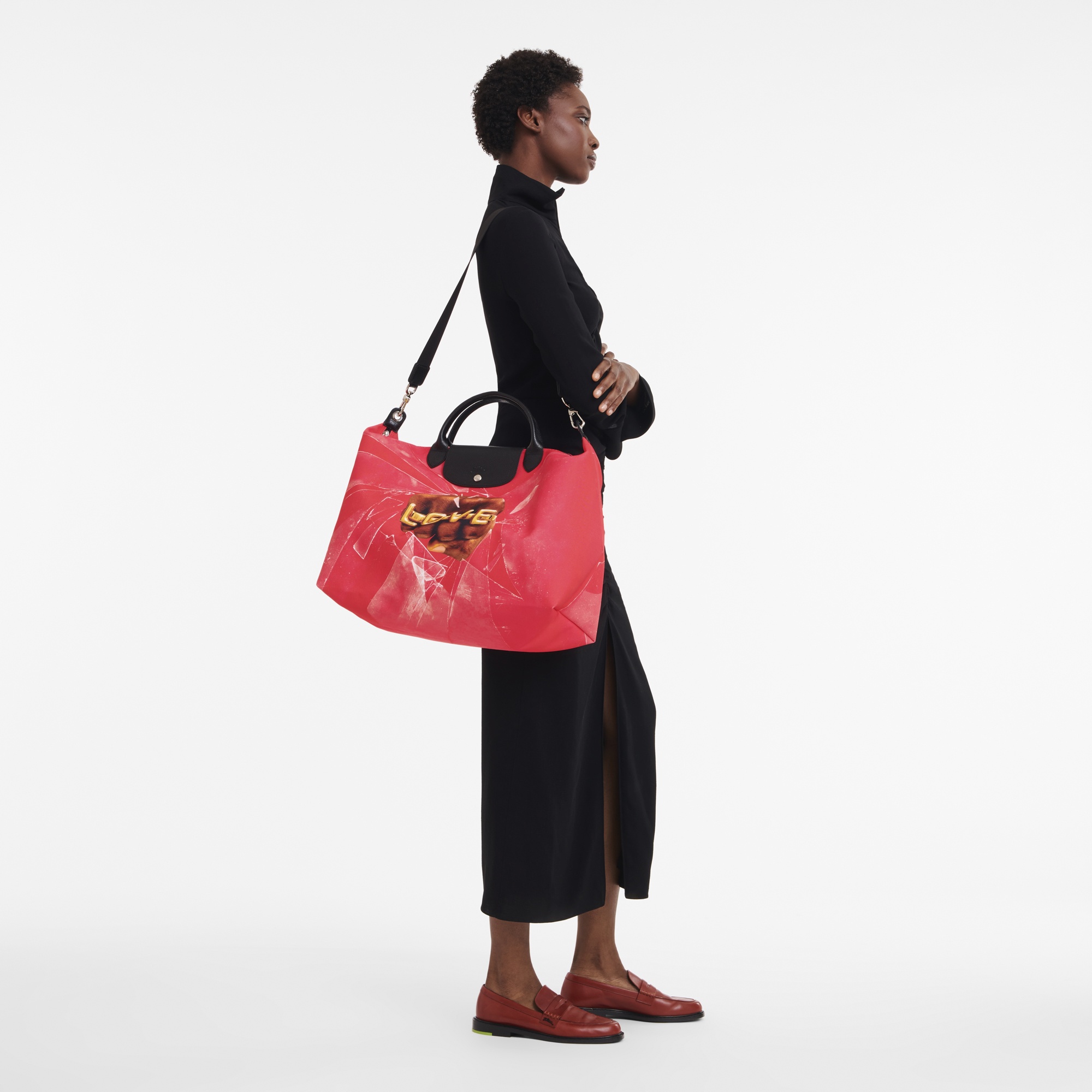 Longchamp x ToiletPaper S Travel bag Red - Canvas - 2