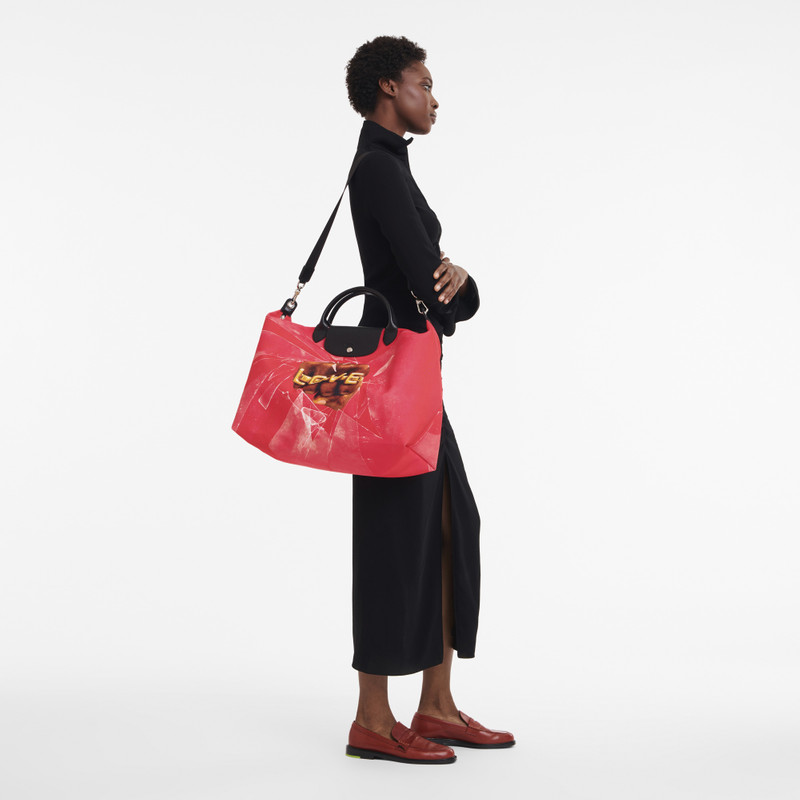 Longchamp Longchamp x ToiletPaper S Travel bag Red - Canvas outlook