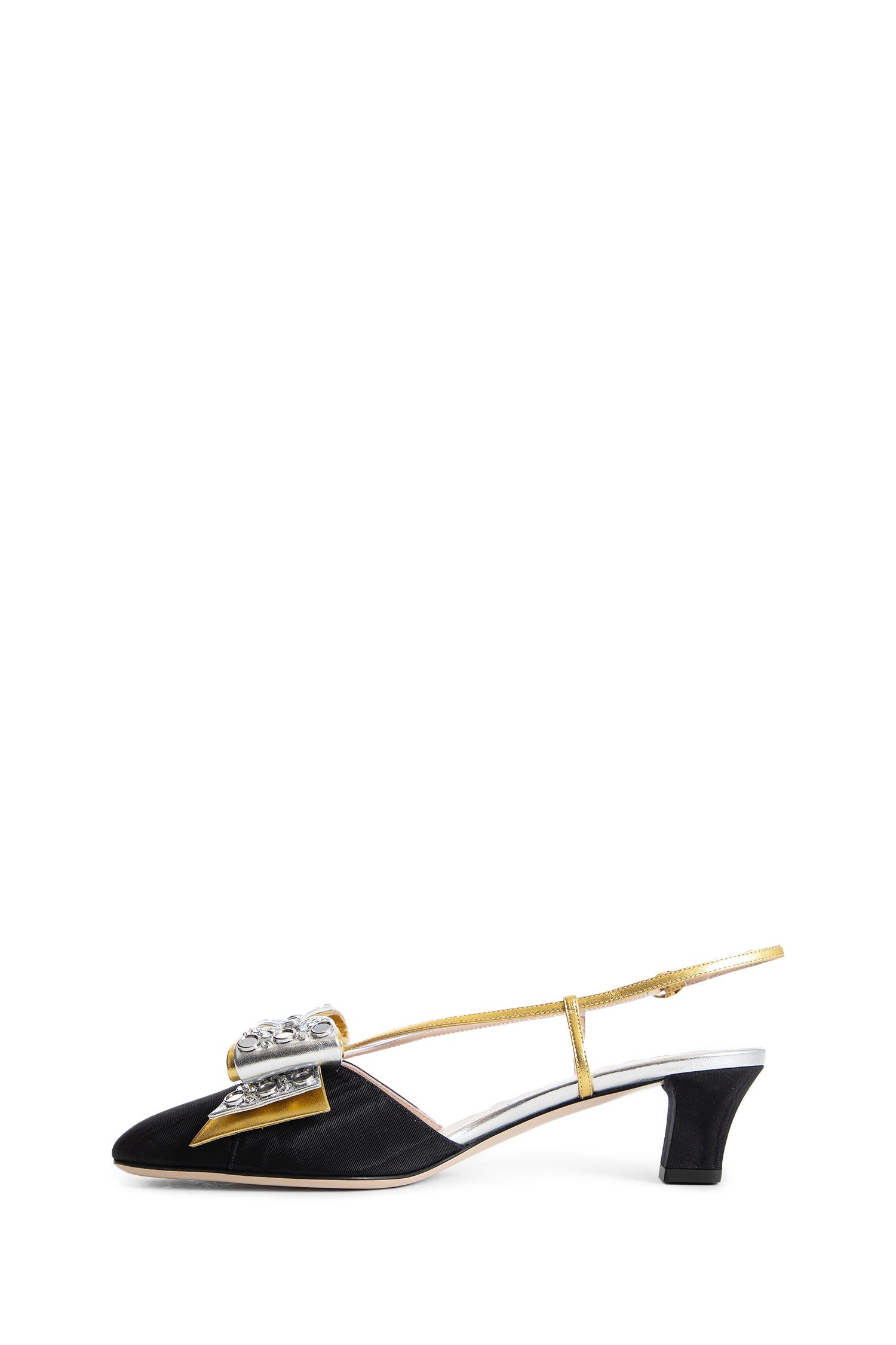 Bowow-Slingback-Pumps-In-Moire-Fabric - 4