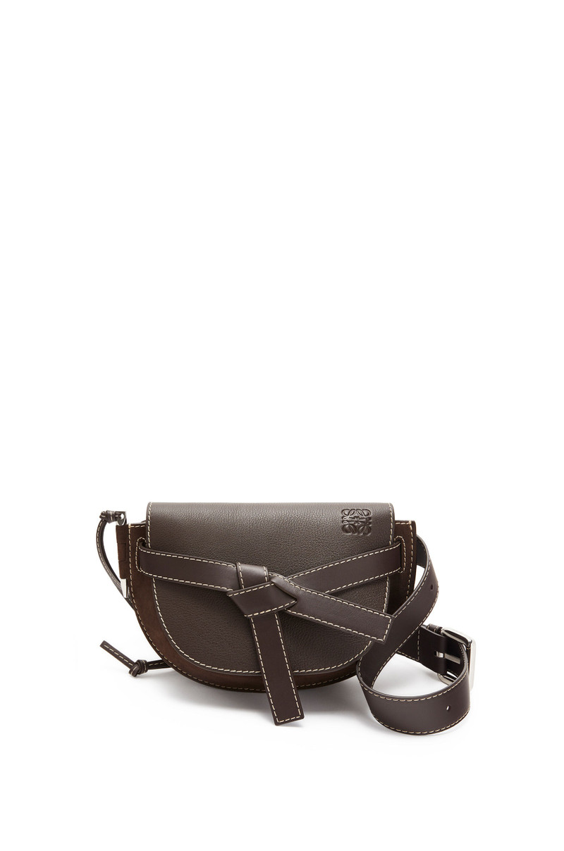 Loewe Large Gate bumbag in suede and calfkin outlook