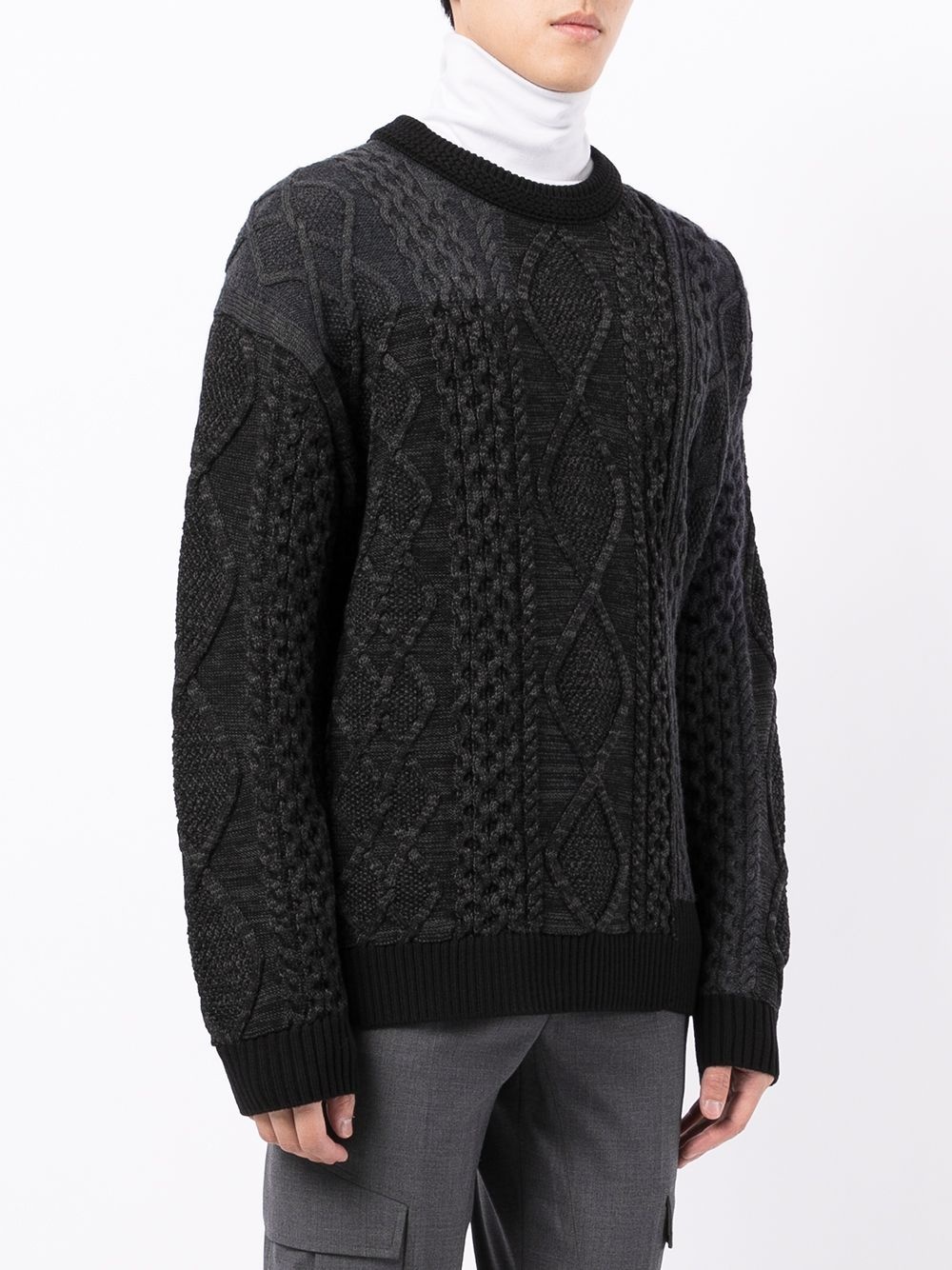 cable-knit jumper - 3