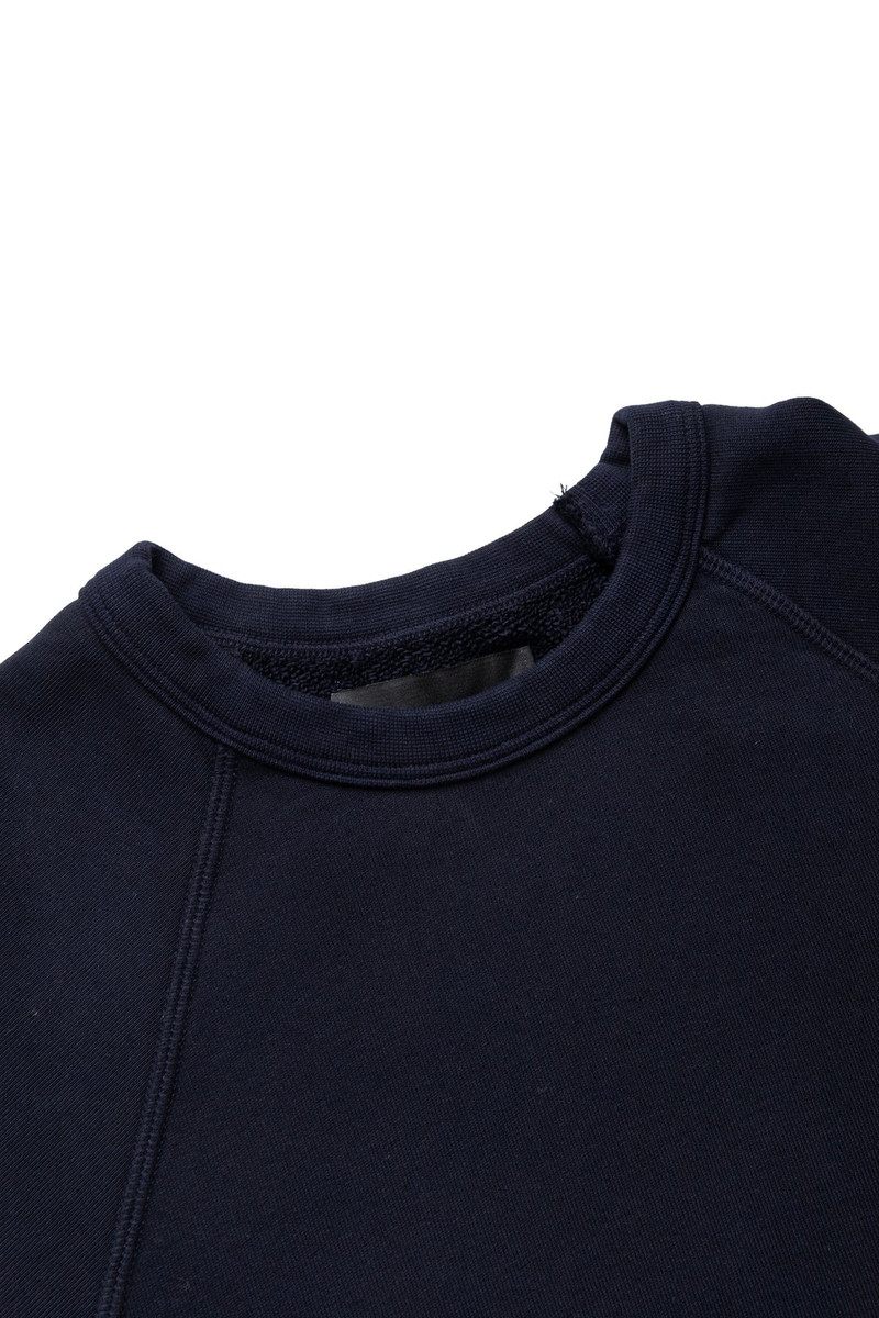 French Terry Binded Neck Raglan - Navy 2