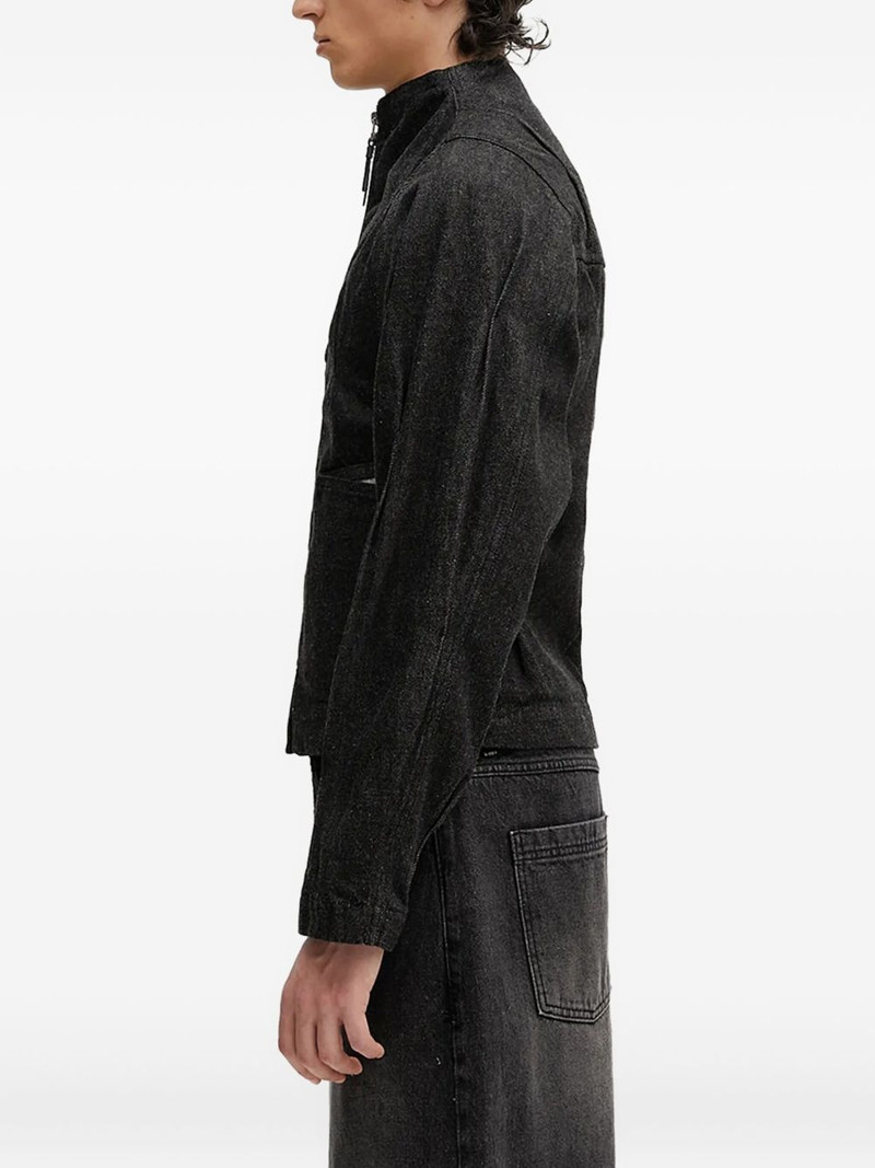 ADER error zip-fastening pleated denim jacket outlook