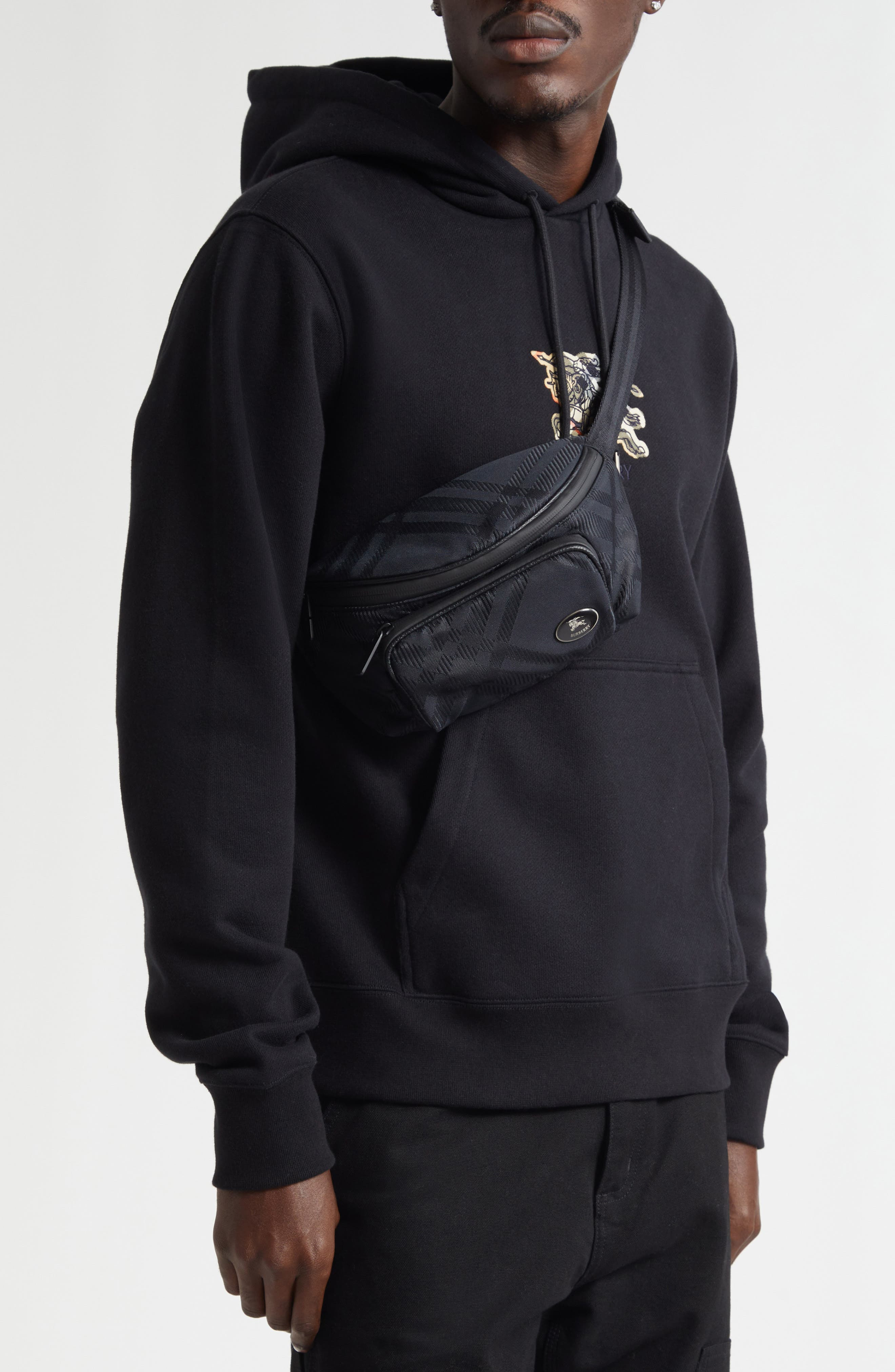 burberry Small Check Belt Bag in Black at Nordstrom - 2
