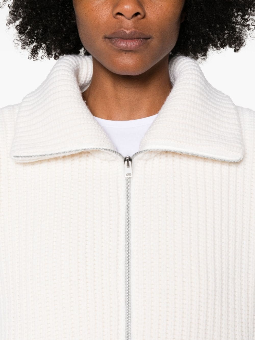 wool zipped cardigan - 5