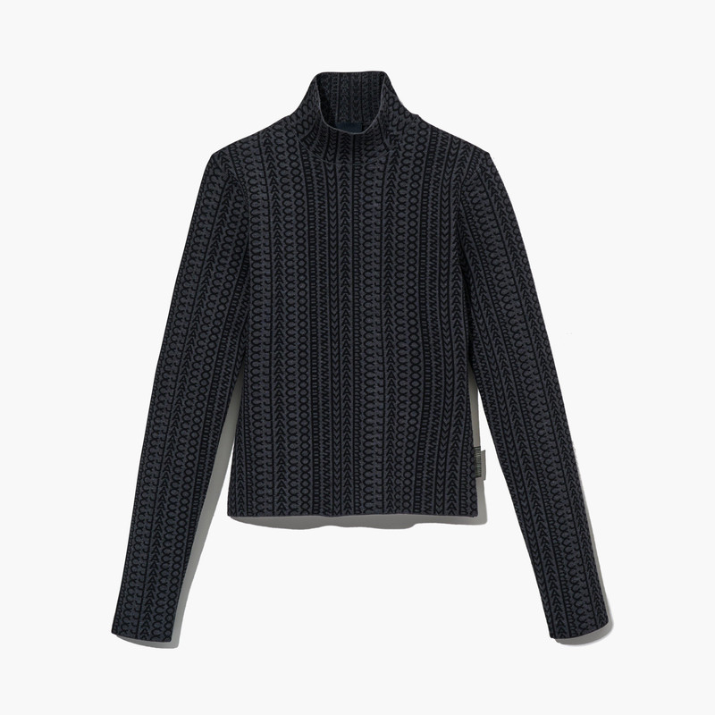 THE MONOGRAM COMPACT KNIT MOCKNECK 1