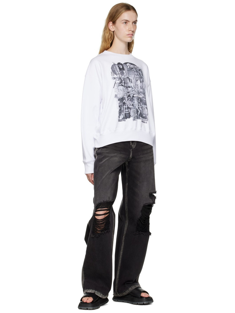 We11done White Movie Collage Sweatshirt outlook