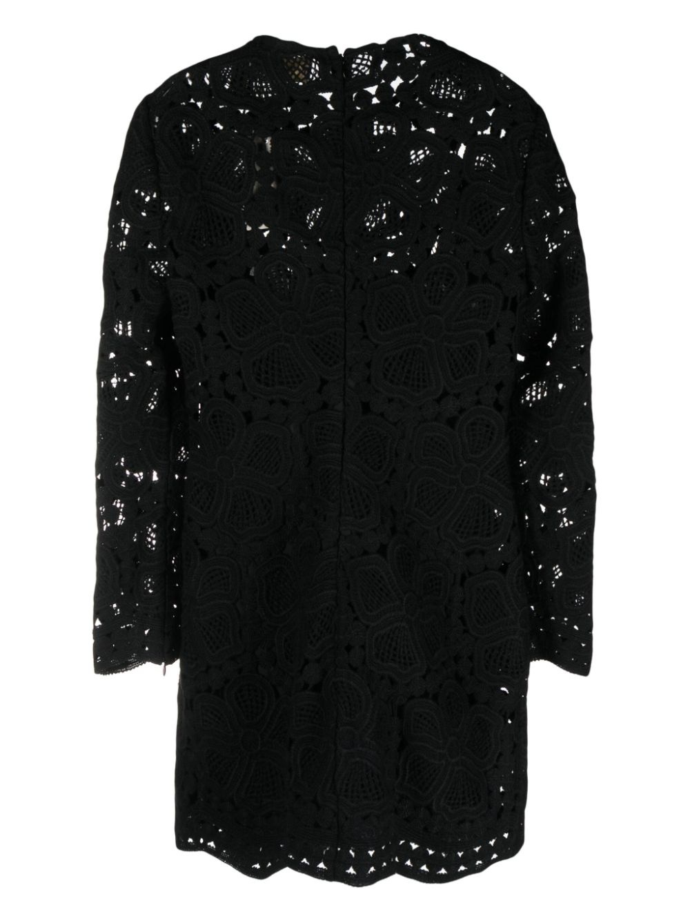 floral-macramÃ© weaved minidress - 2