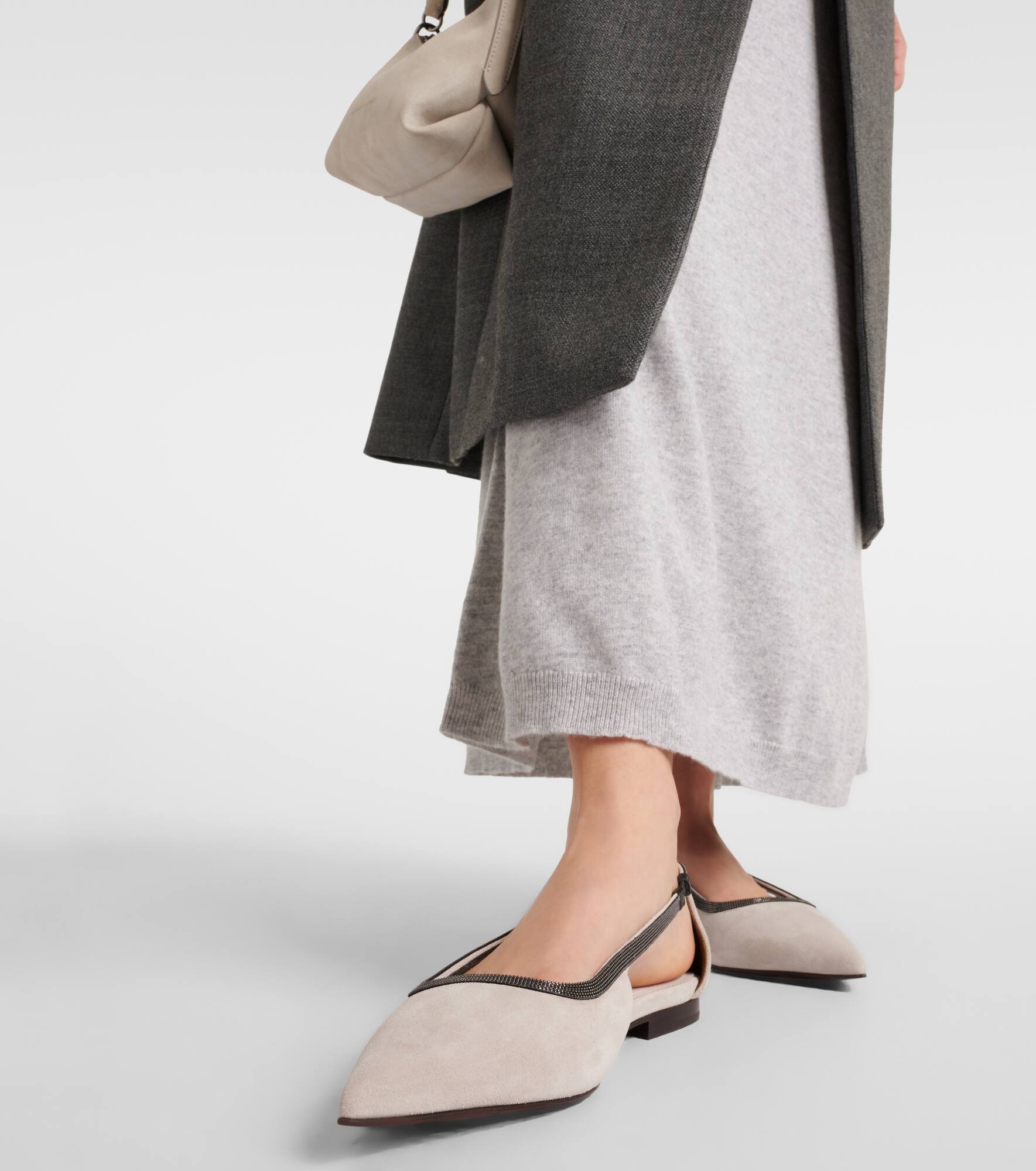 Suede ballet flats - 4