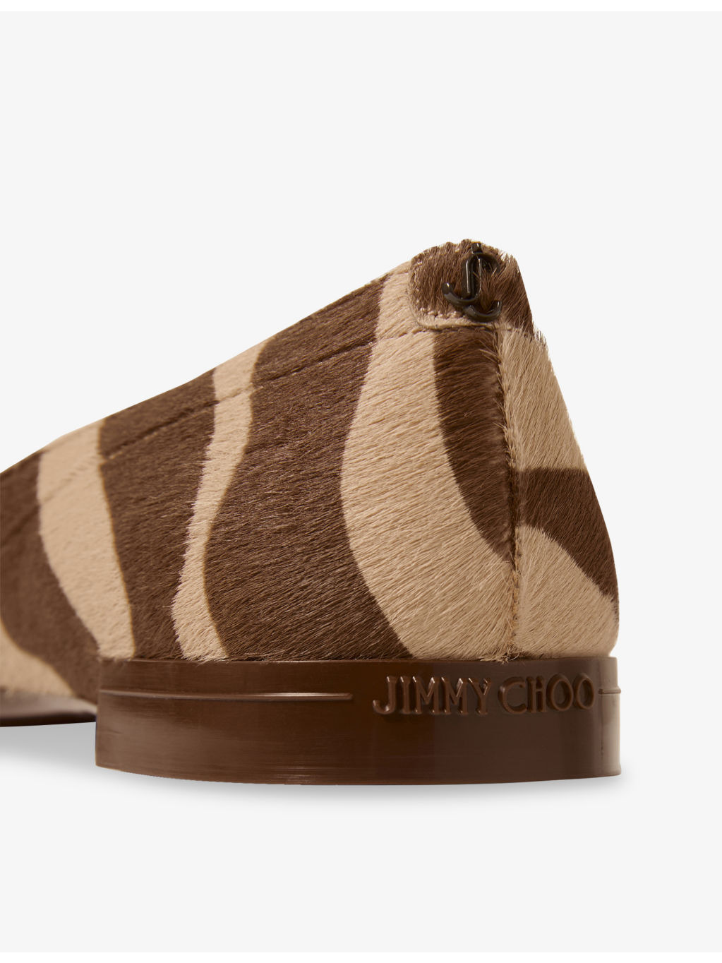 Scarlett Ballerina Zebra-Print Leather Flats - 5