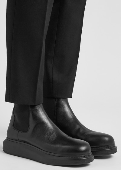 Alexander McQueen Hybrid black leather Chelsea boots outlook