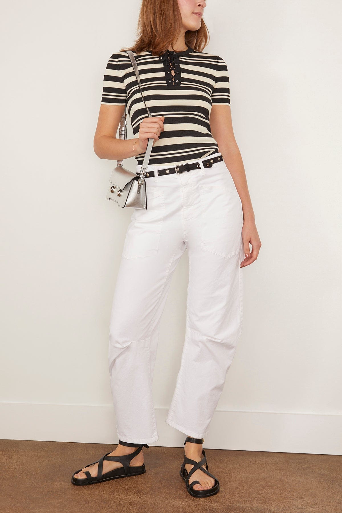Oaklynn Sweater in Black/Ivory Stripe - 2