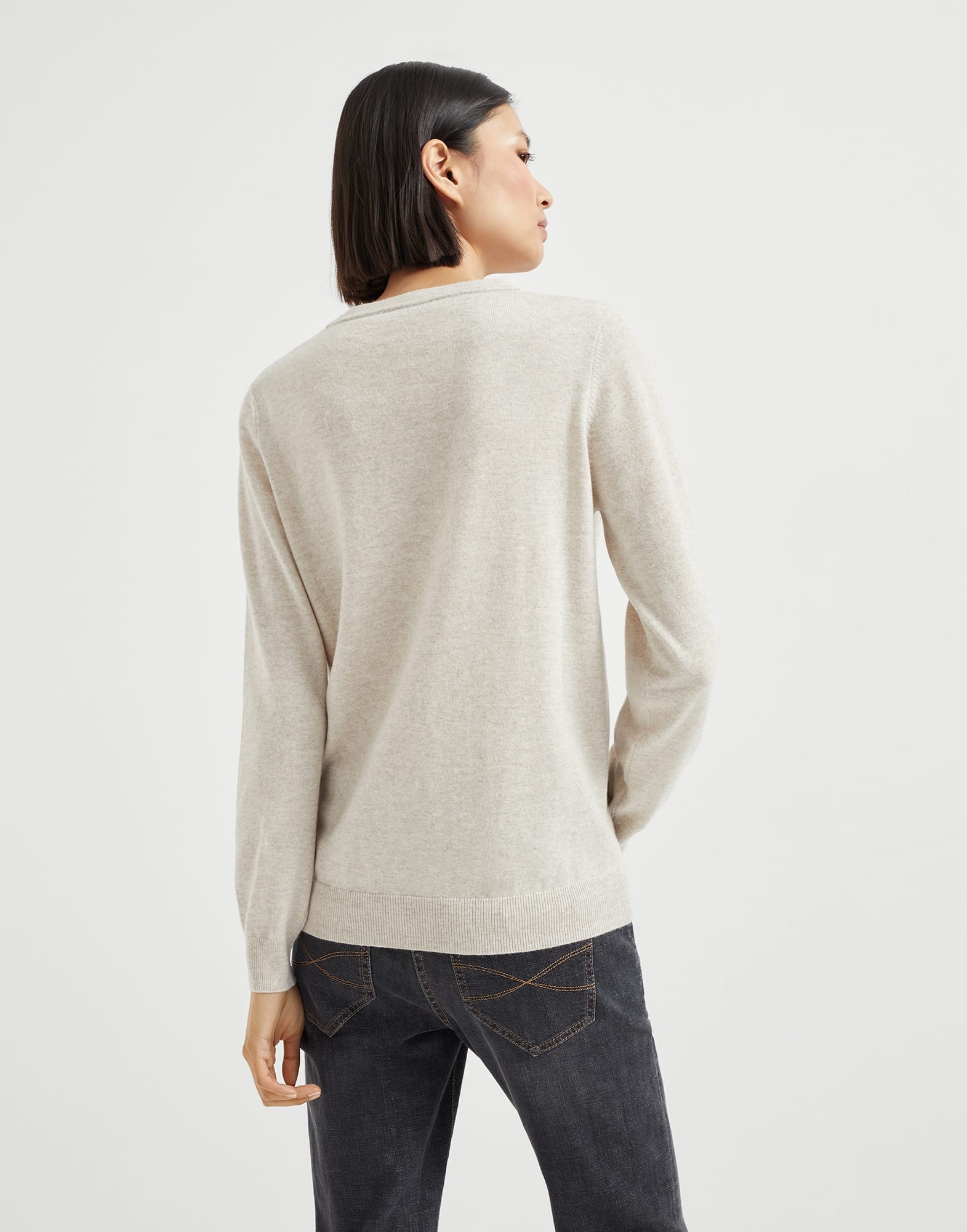 Cashmere sweater with monili - 2