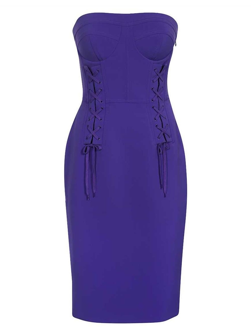 corset-style midi dress - 1