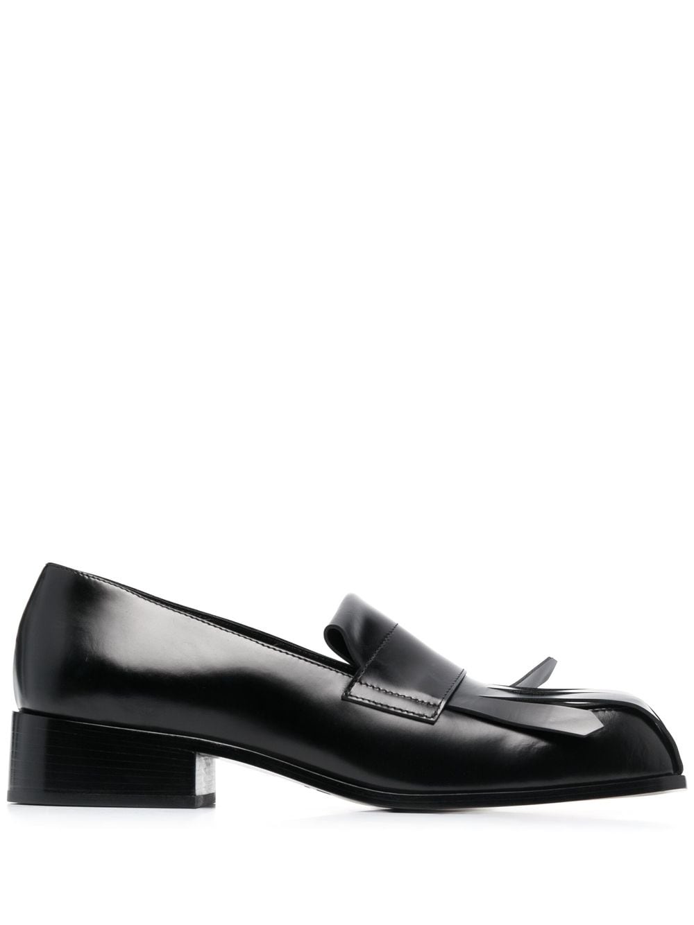 fringed leather loafers - 1