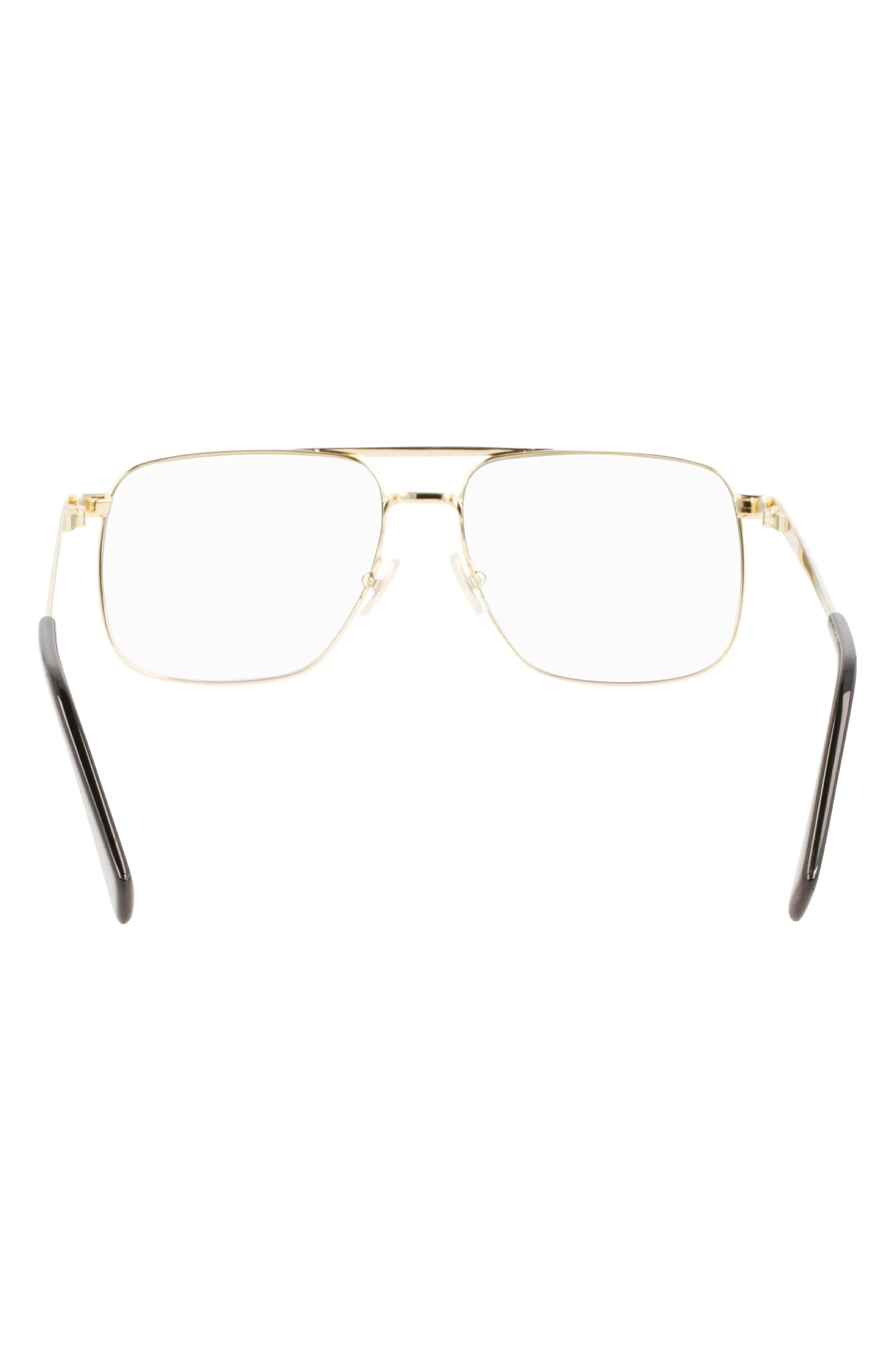 JL 58mm Rectangular Sunglasses in Gold /Gradient Petrol - 4