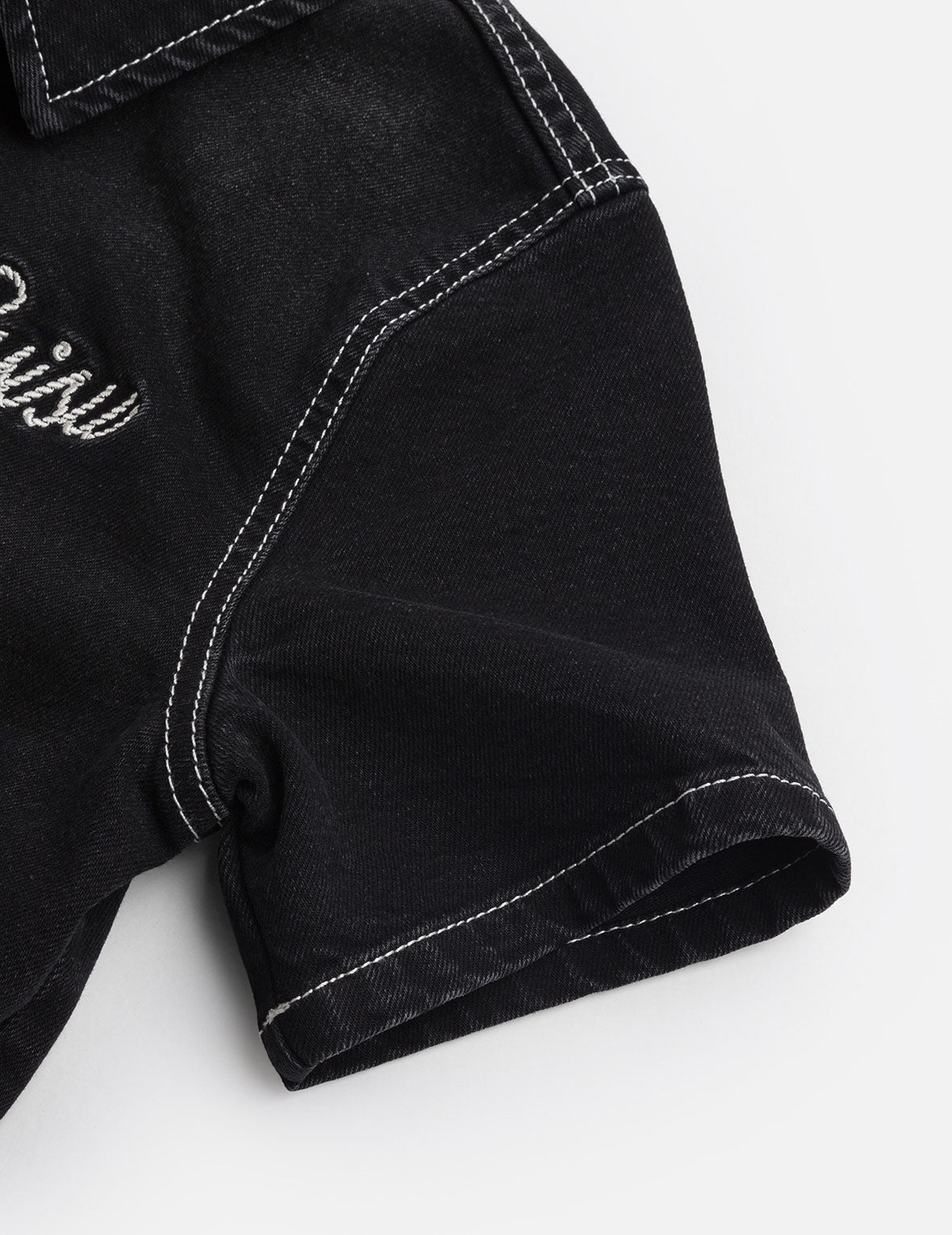 Logo Embroidery Fashion Fit Denim Dress - 10