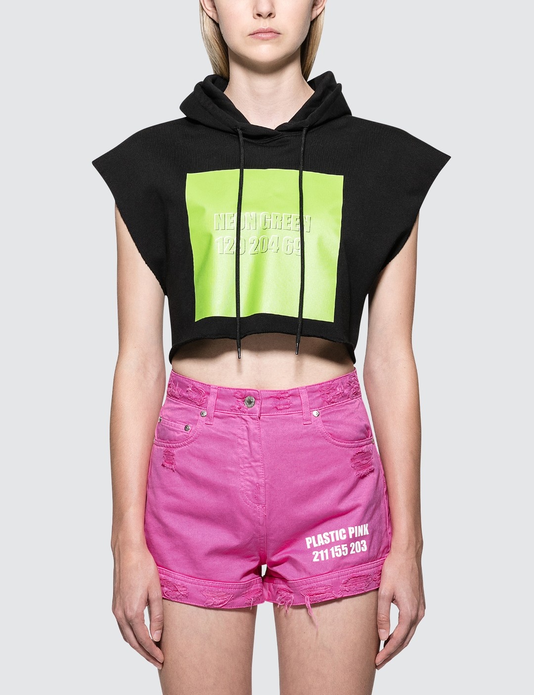 CHROMOTHERAPY CROP HOODIE - 1