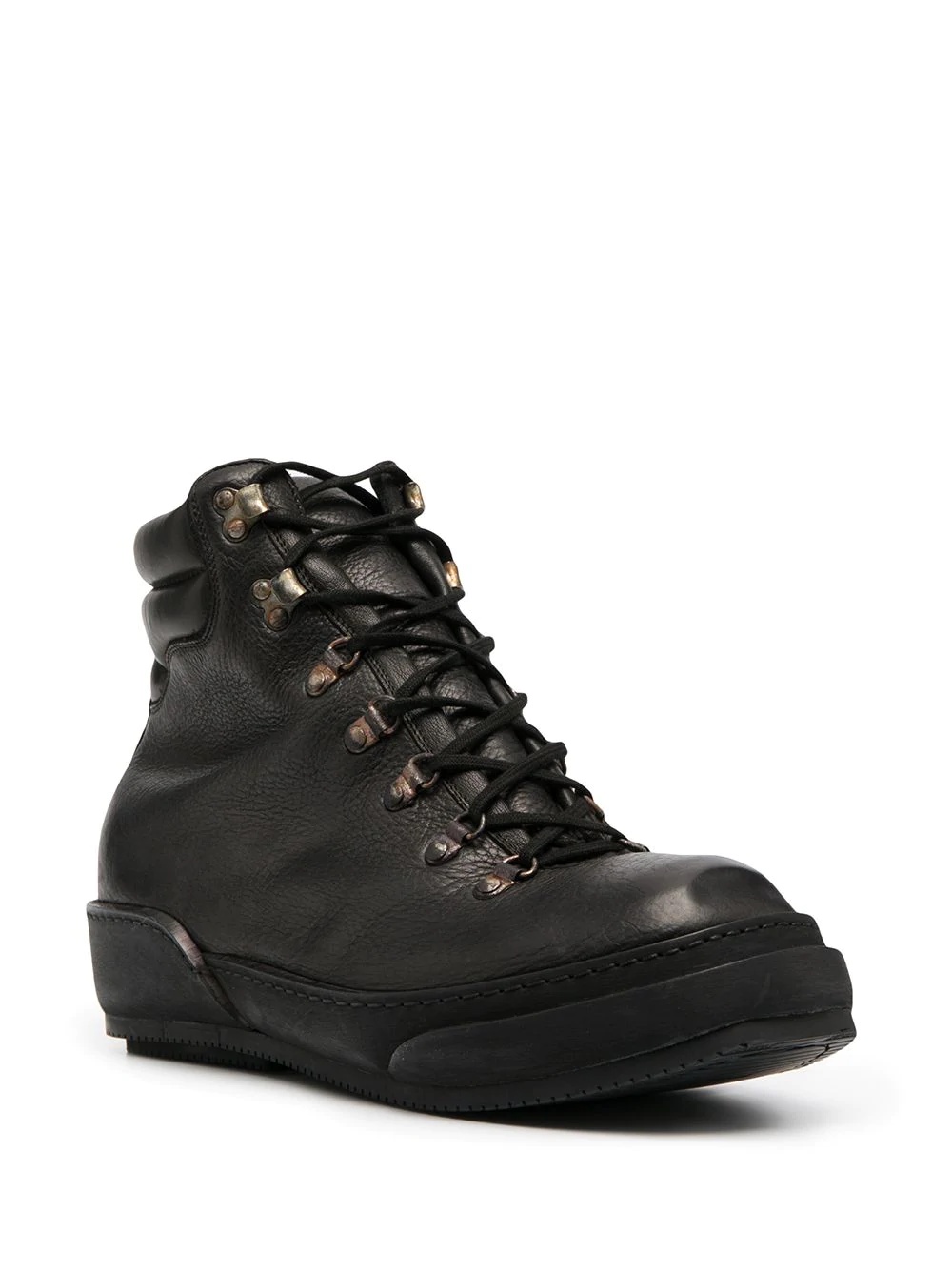 lace-up leather hiking boots - 2