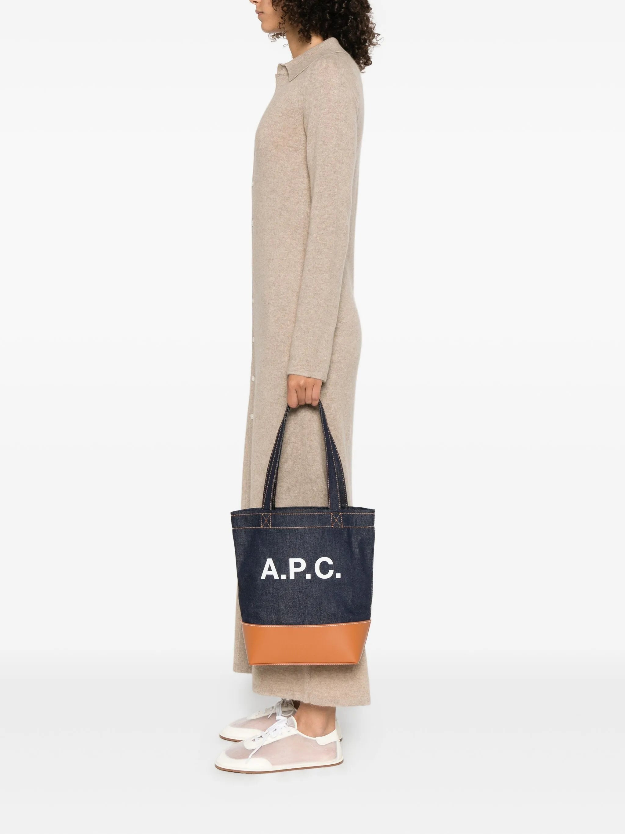 A.p.c. Logo-detail Denim Tote Bag - 3
