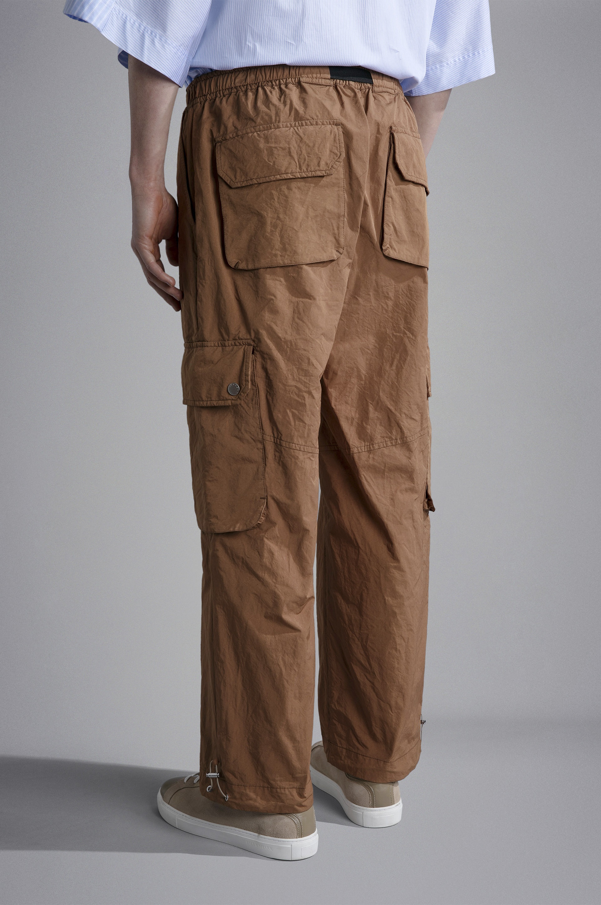 GARMENT DYED CARGO TROUSERS - 3
