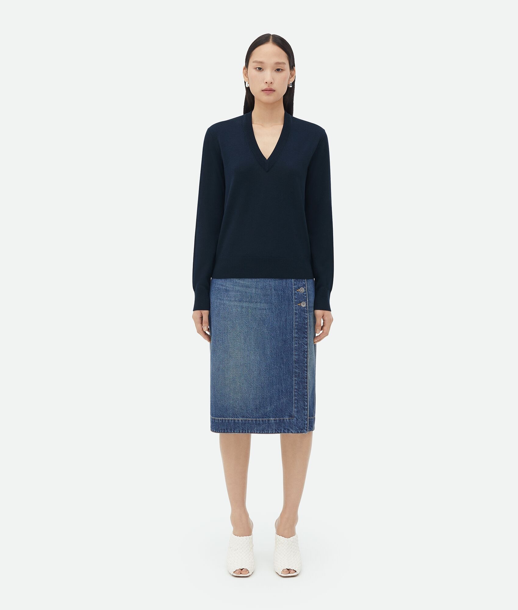 "bv" embroidery wool jumper - 1