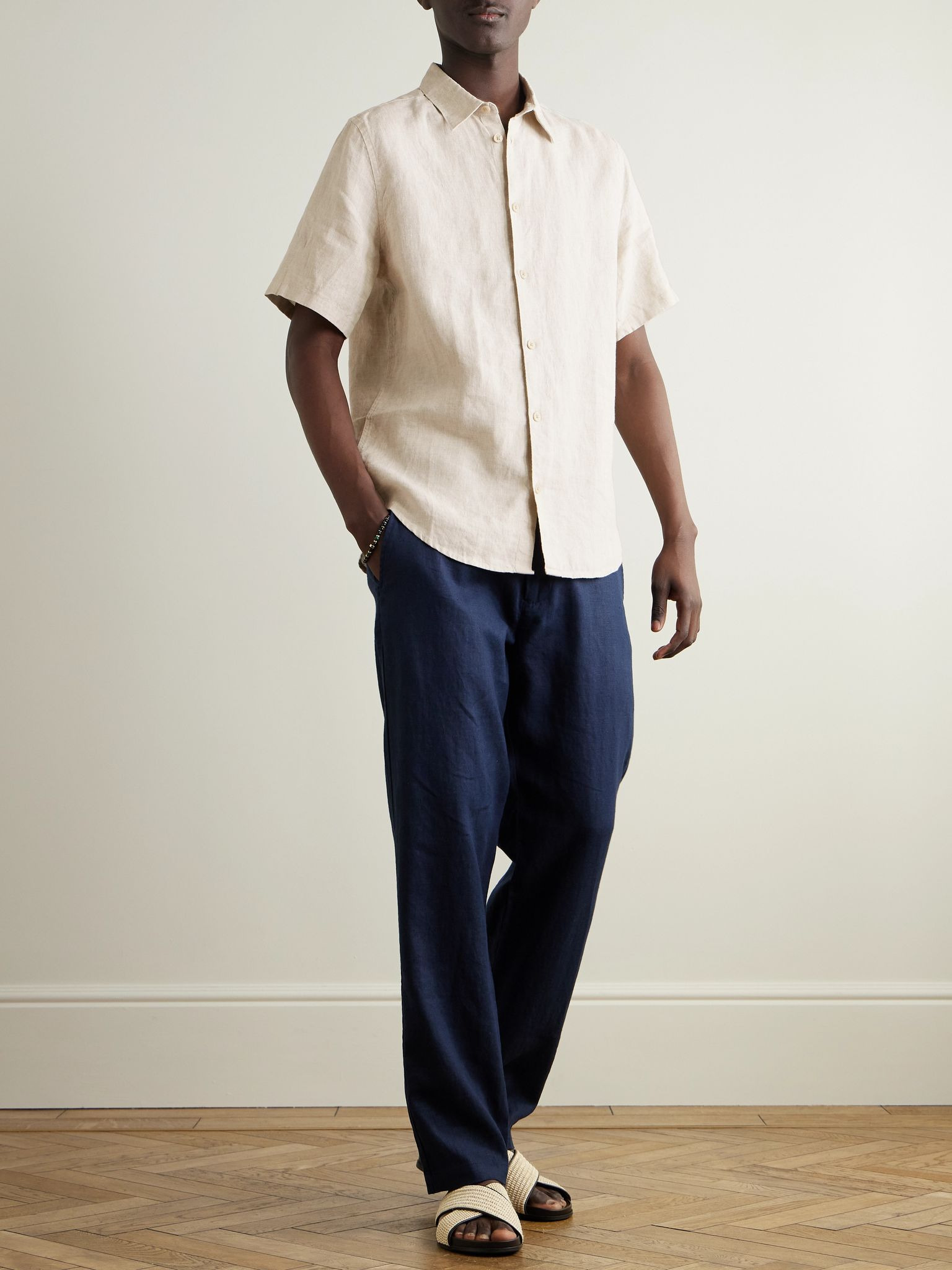 Enzo 5708 Linen Shirt Ecru - 2
