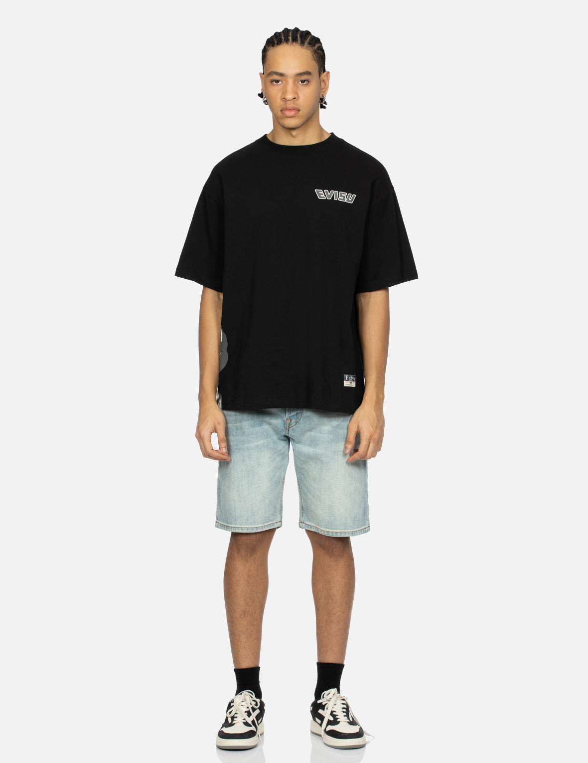 GODHEAD PRINT AND SEAGULL EMBROIDERY LOOSE FIT T-SHIRT - 5