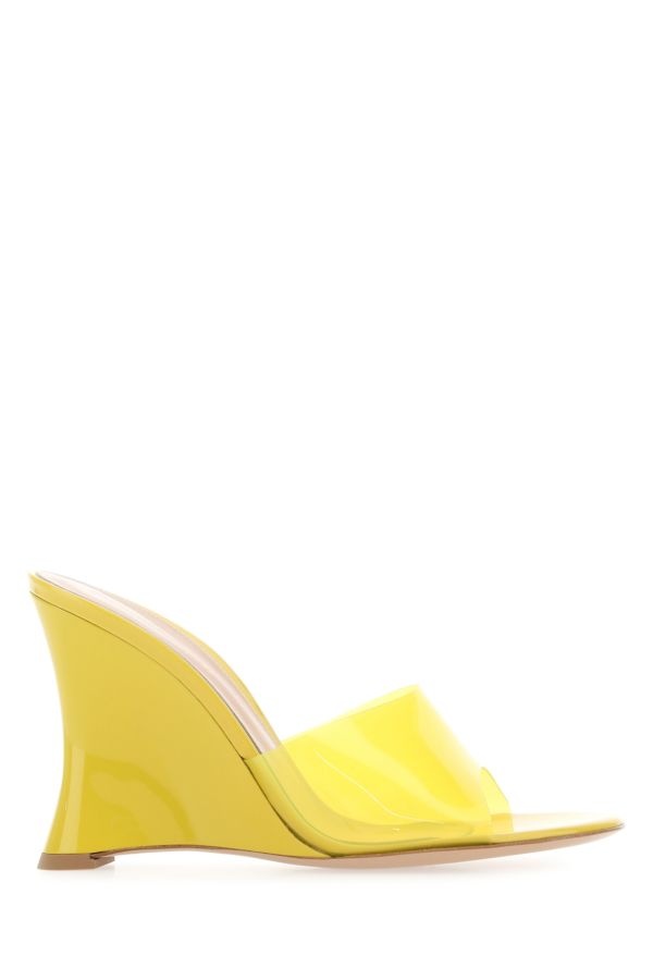 Gianvito Rossi Woman Yellow Pvc Mules - 1