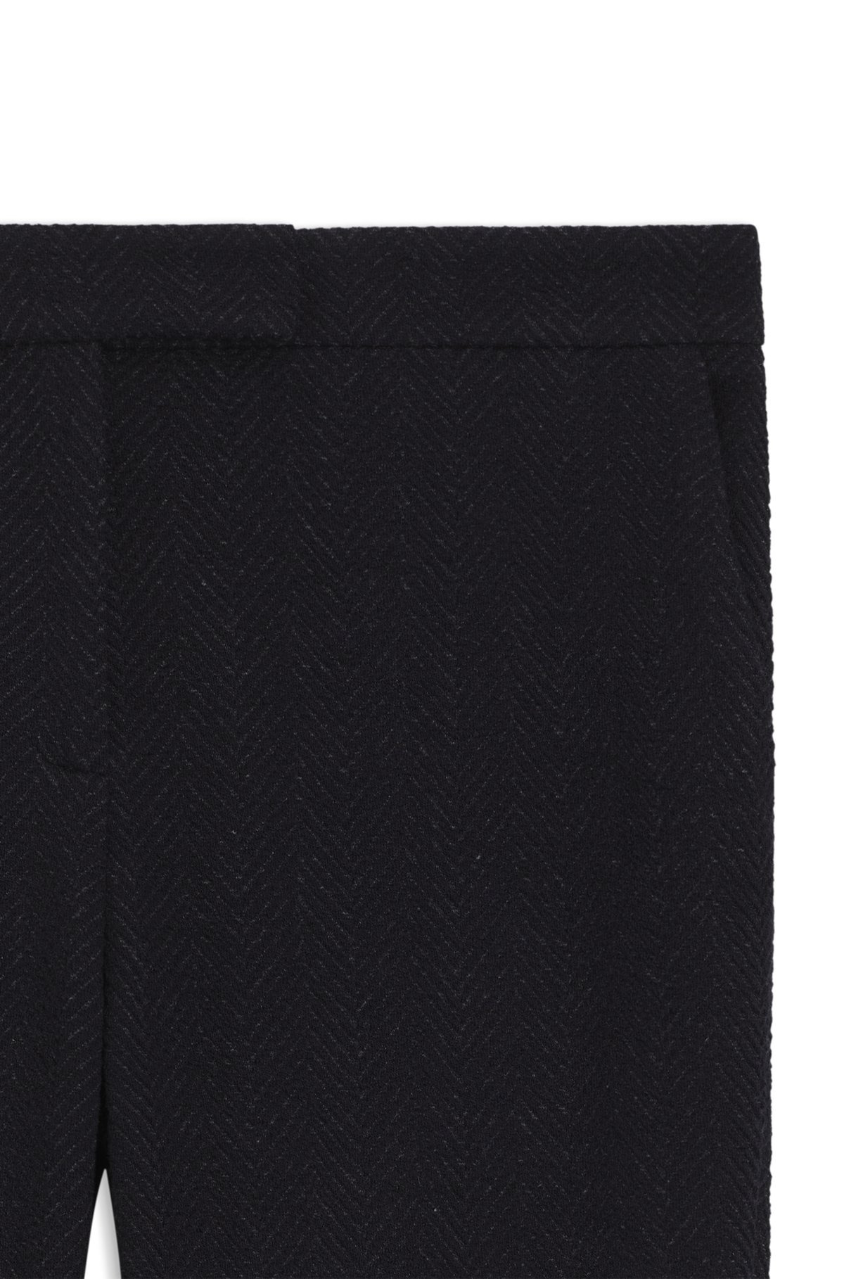 SLIM-FIT TROUSERS IN CREASE-RESISTANT HERRINGBONE STRETCH JERSEY - 6
