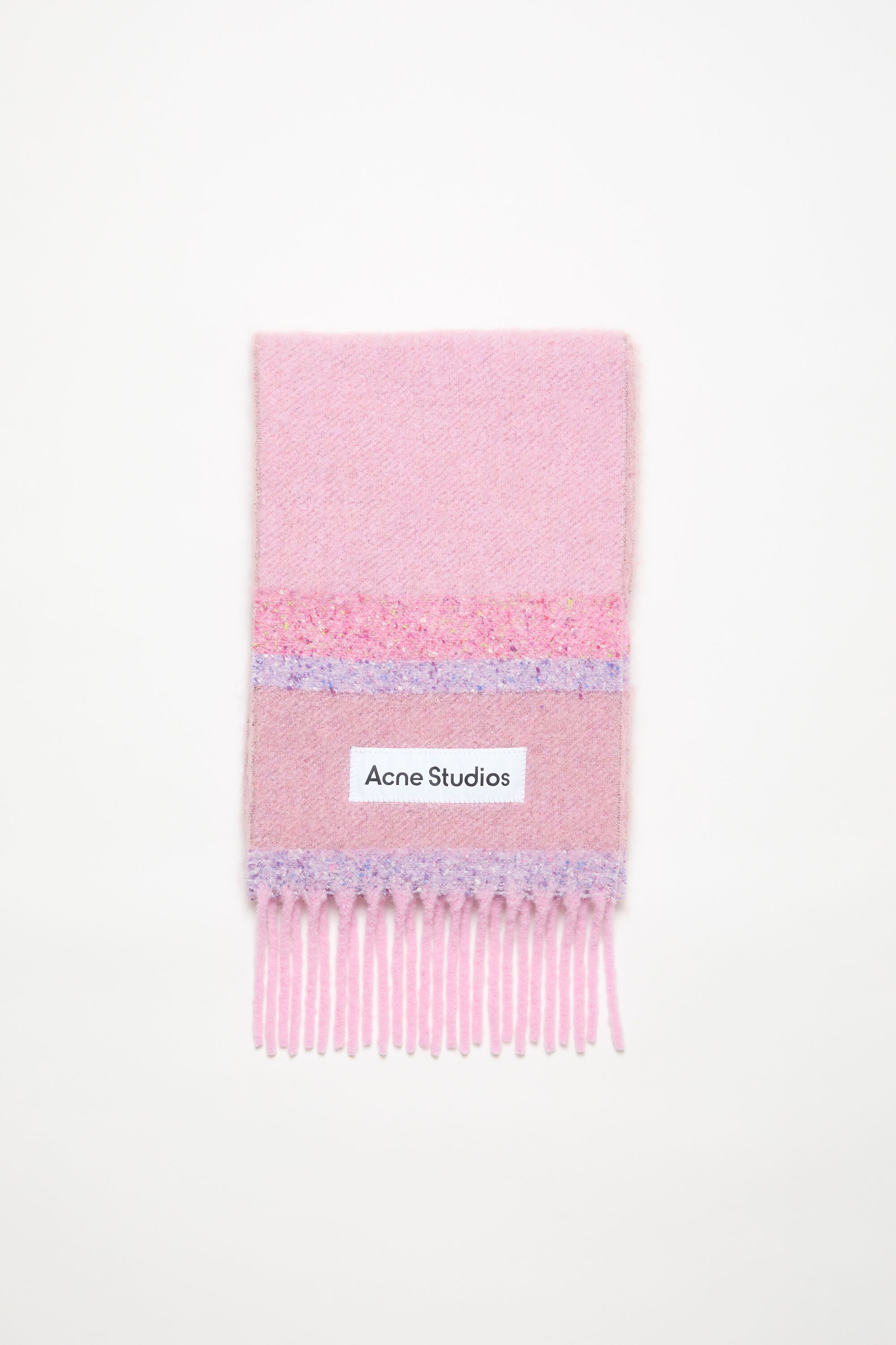 Fringed scarf logo - Pink - 1