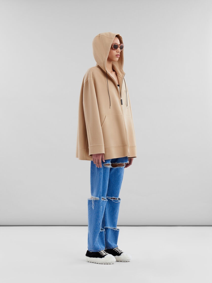 BLUE ORGANIC DENIM SLASHED BOYFRIEND JEANS - 5