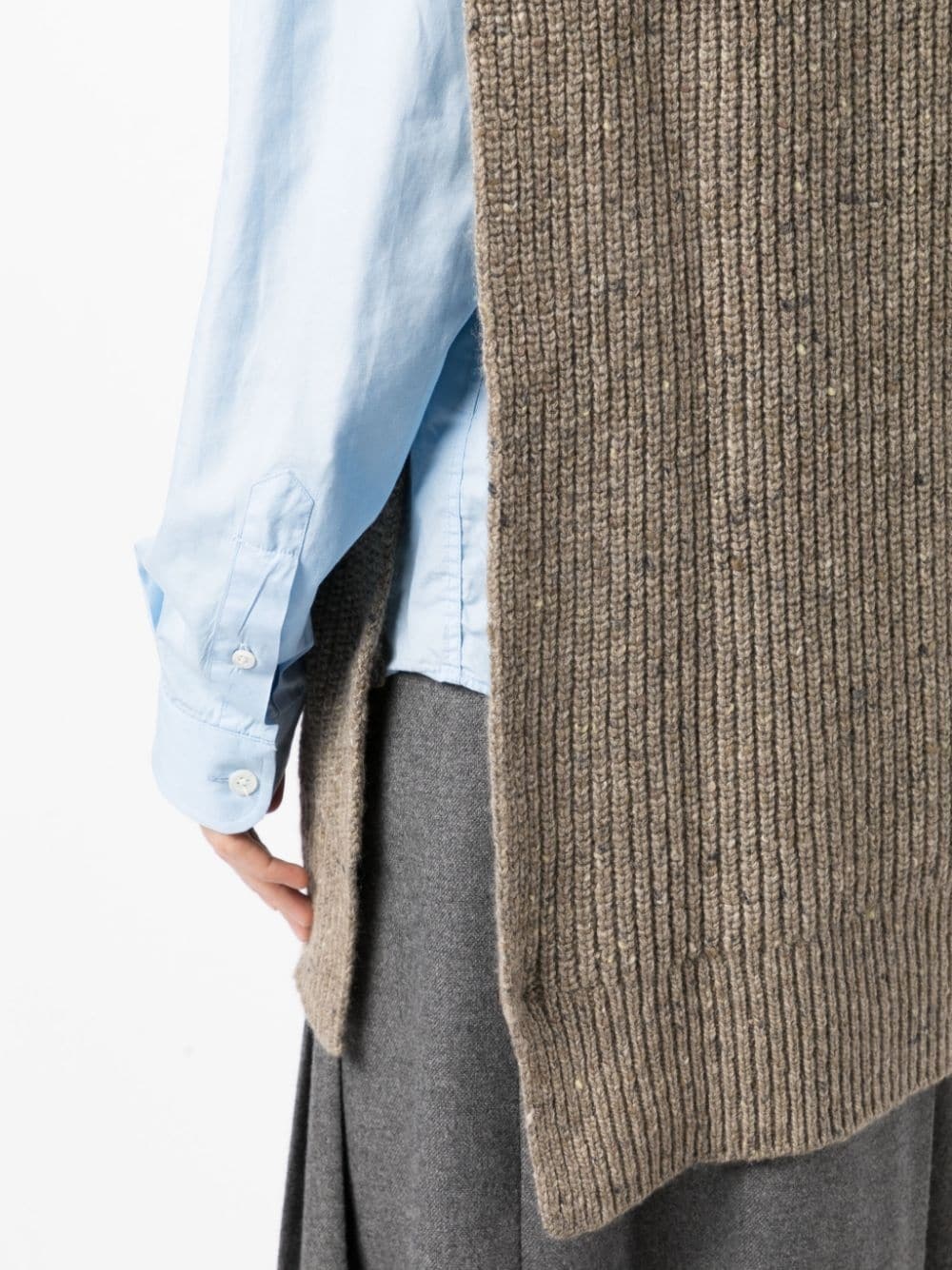 intarsia-knit V-neck vest - 5