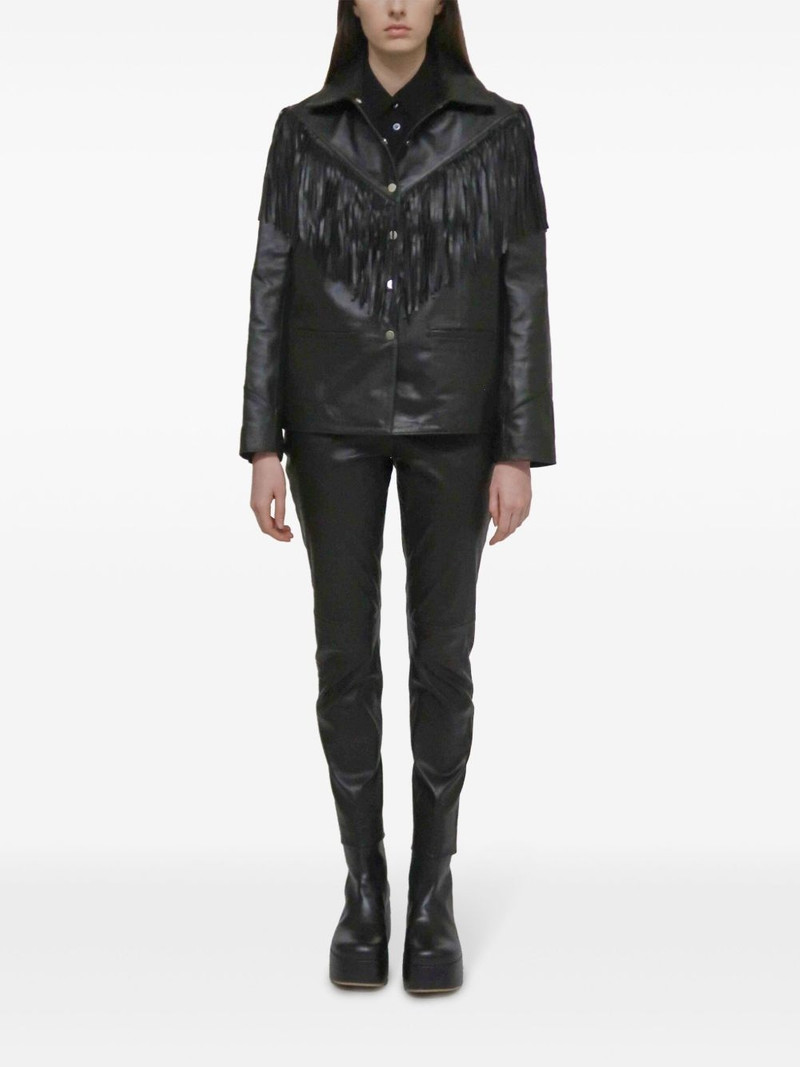 ROSETTA GETTY fringe leather jacket outlook