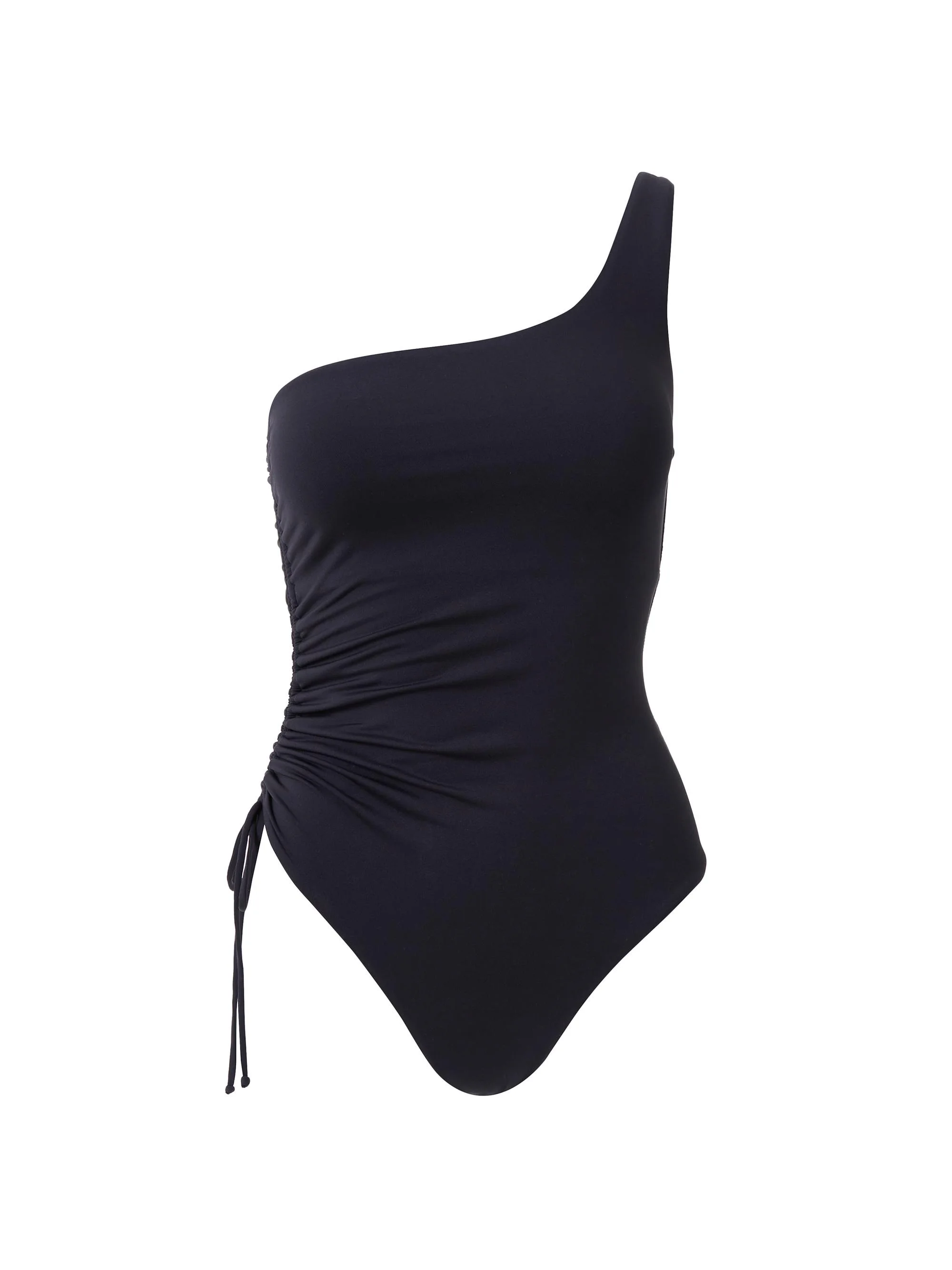 Women's Bodrum One-Shoulder One-Piece Swimsuit - Black - 1