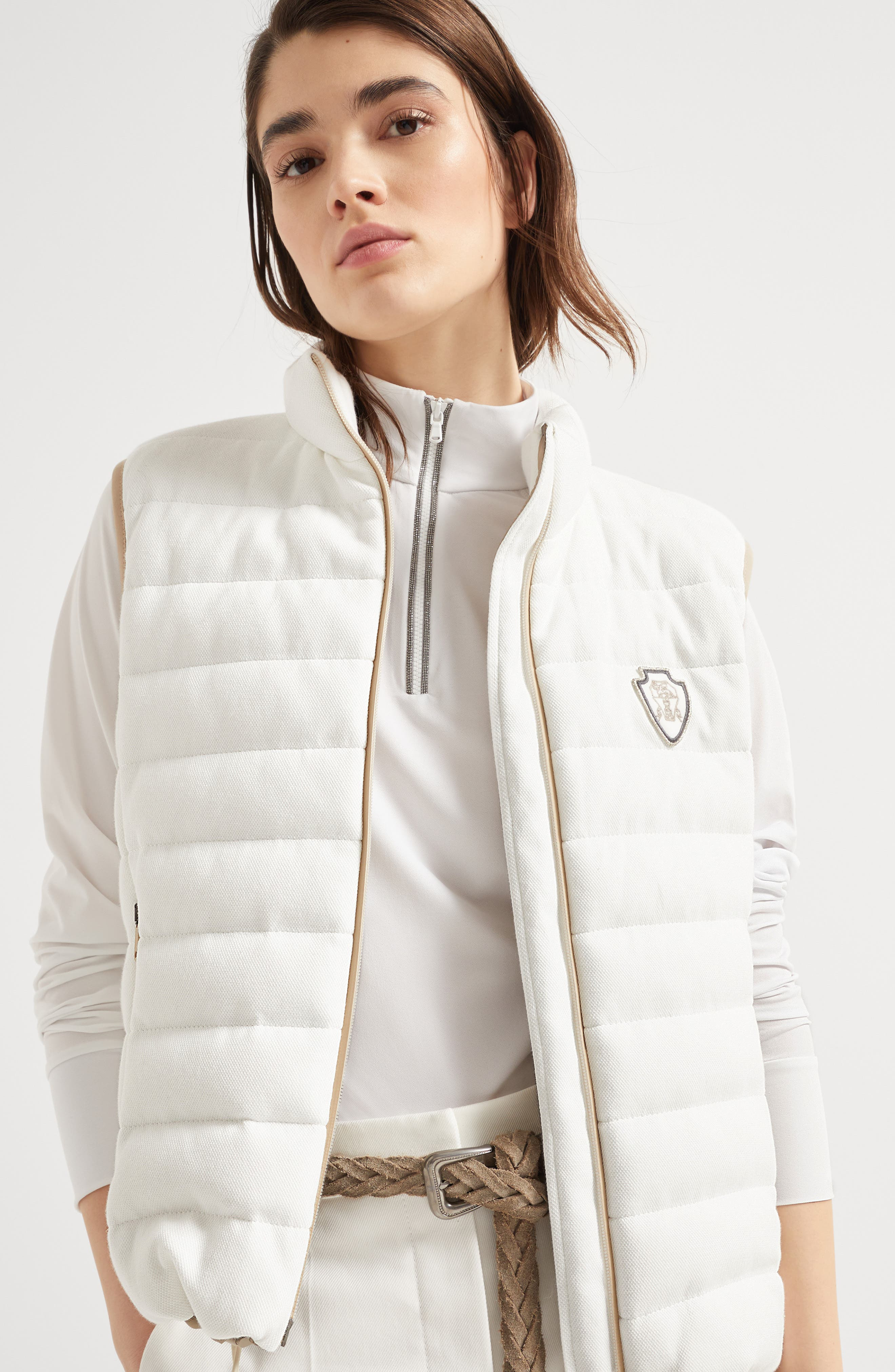 Brunello Cucinelli Down vest in White at Nordstrom - 5