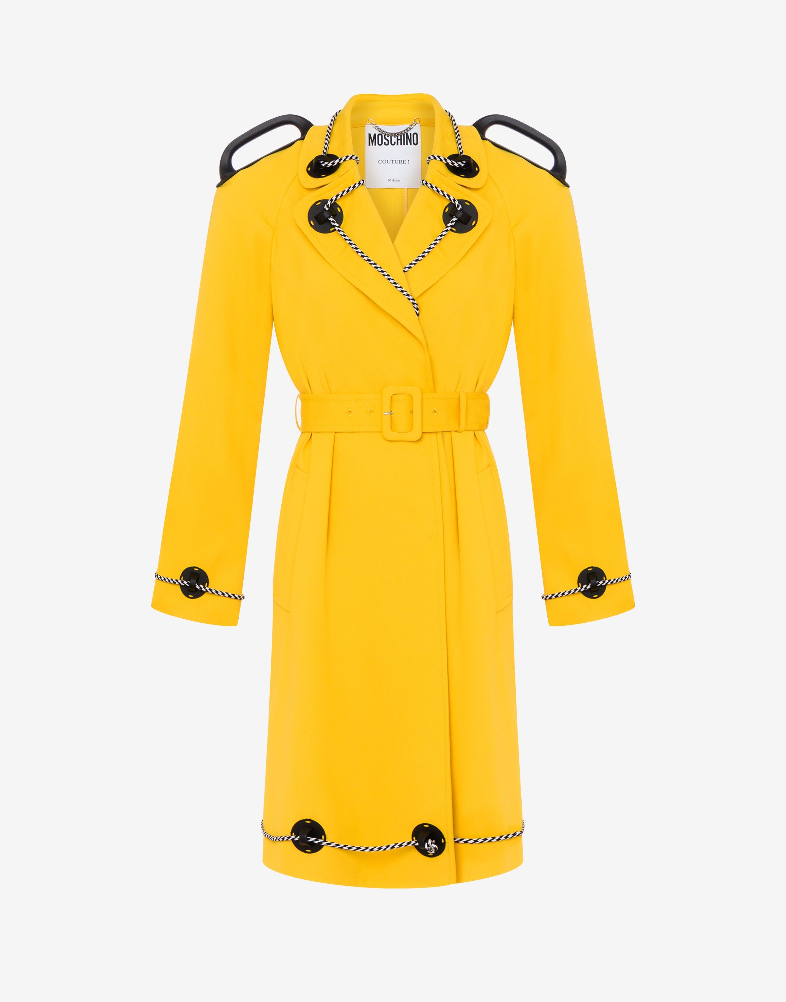 NAUTICAL DETAILS STRETCH SATIN TRENCH COAT - 1