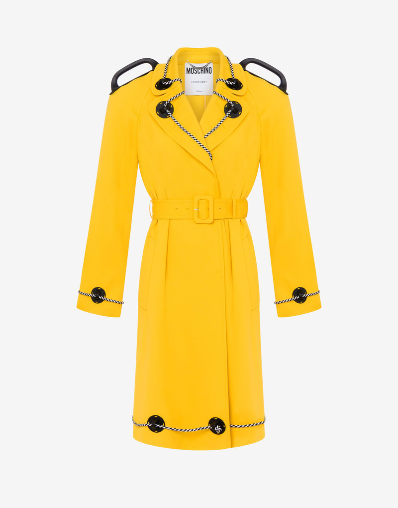 NAUTICAL DETAILS STRETCH SATIN TRENCH COAT 1