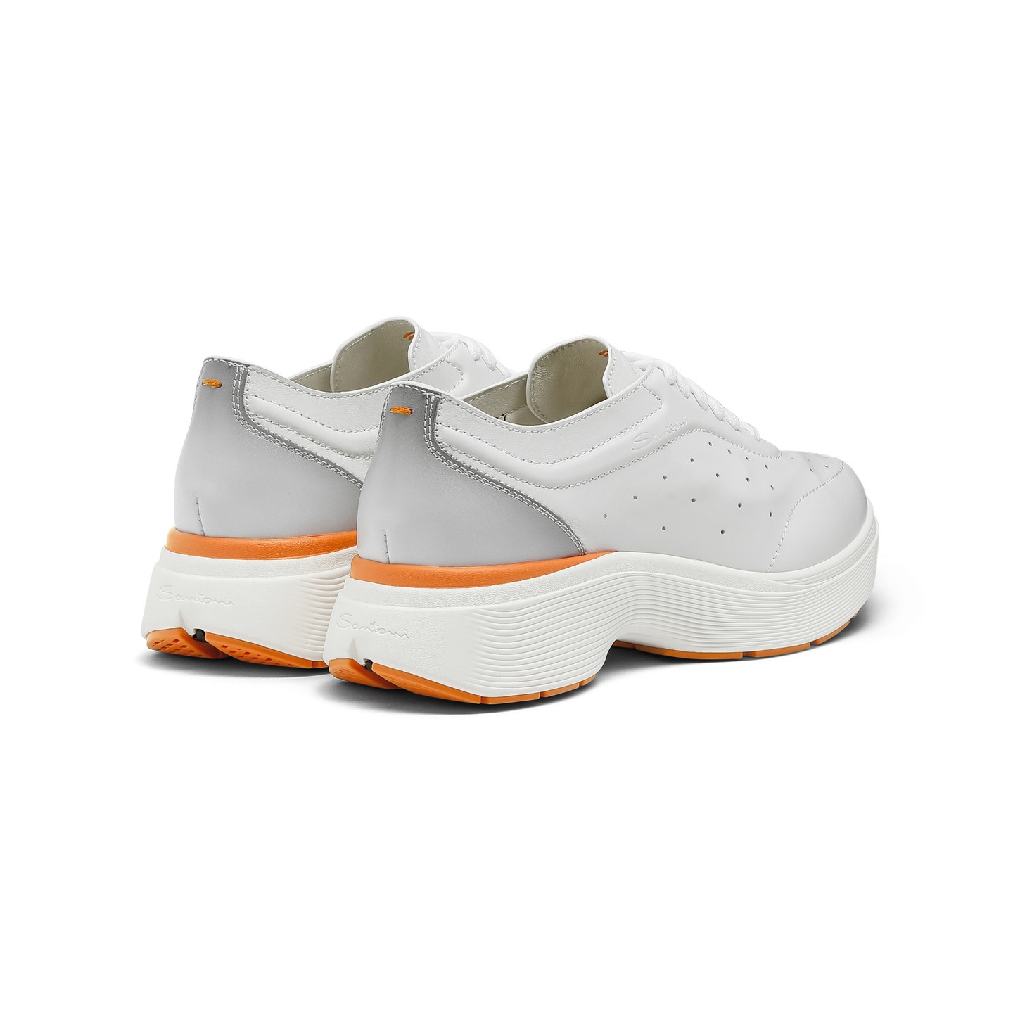 Women's white leather Bounce sneaker - 4