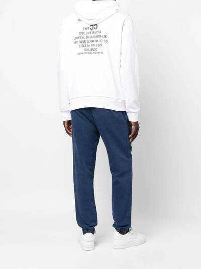 Diesel slogan-print cotton-blend hoodie outlook